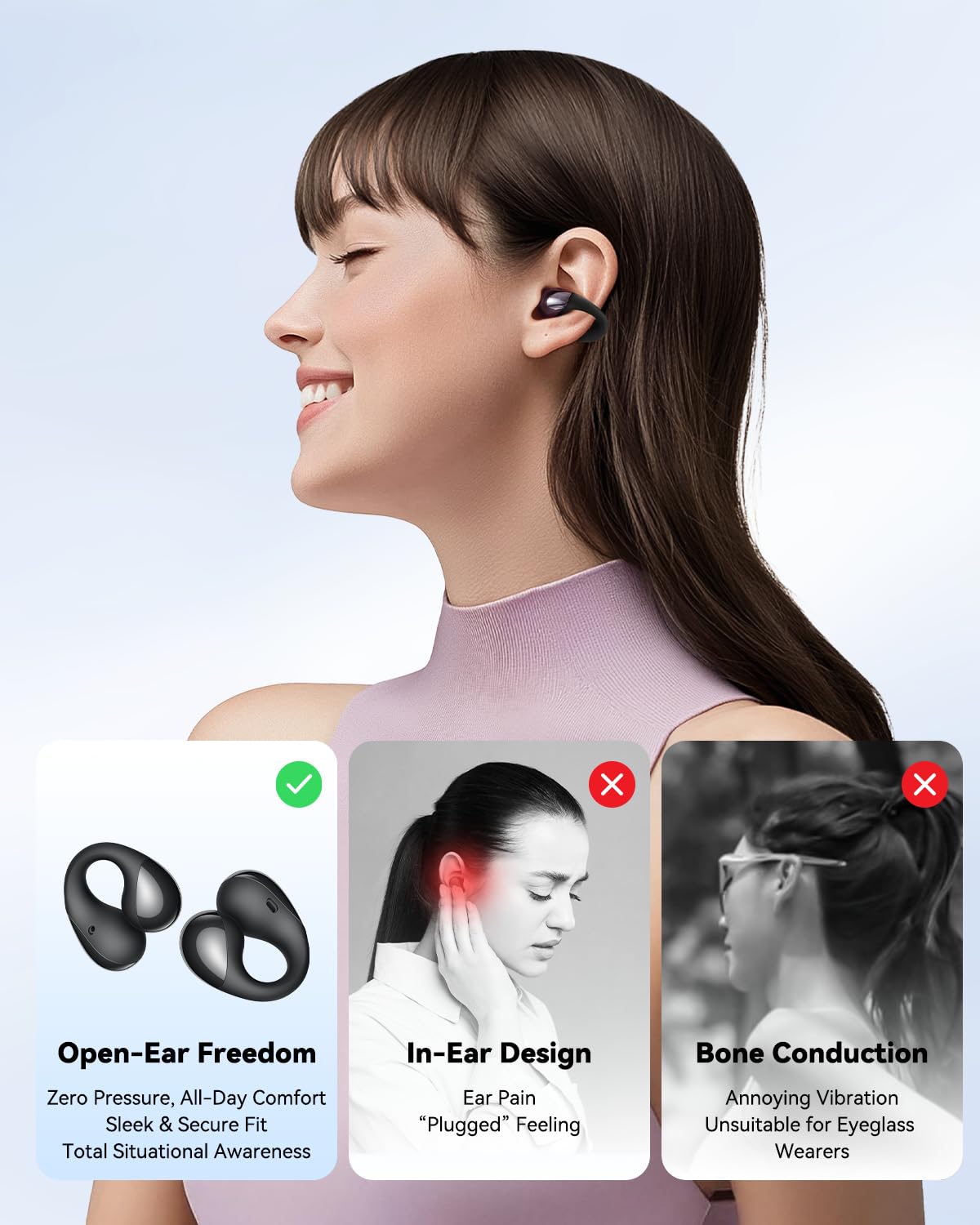 SoundPEATS PearlClip Pro & Q40 HD Sport Earbuds, Wireless Headphones 5