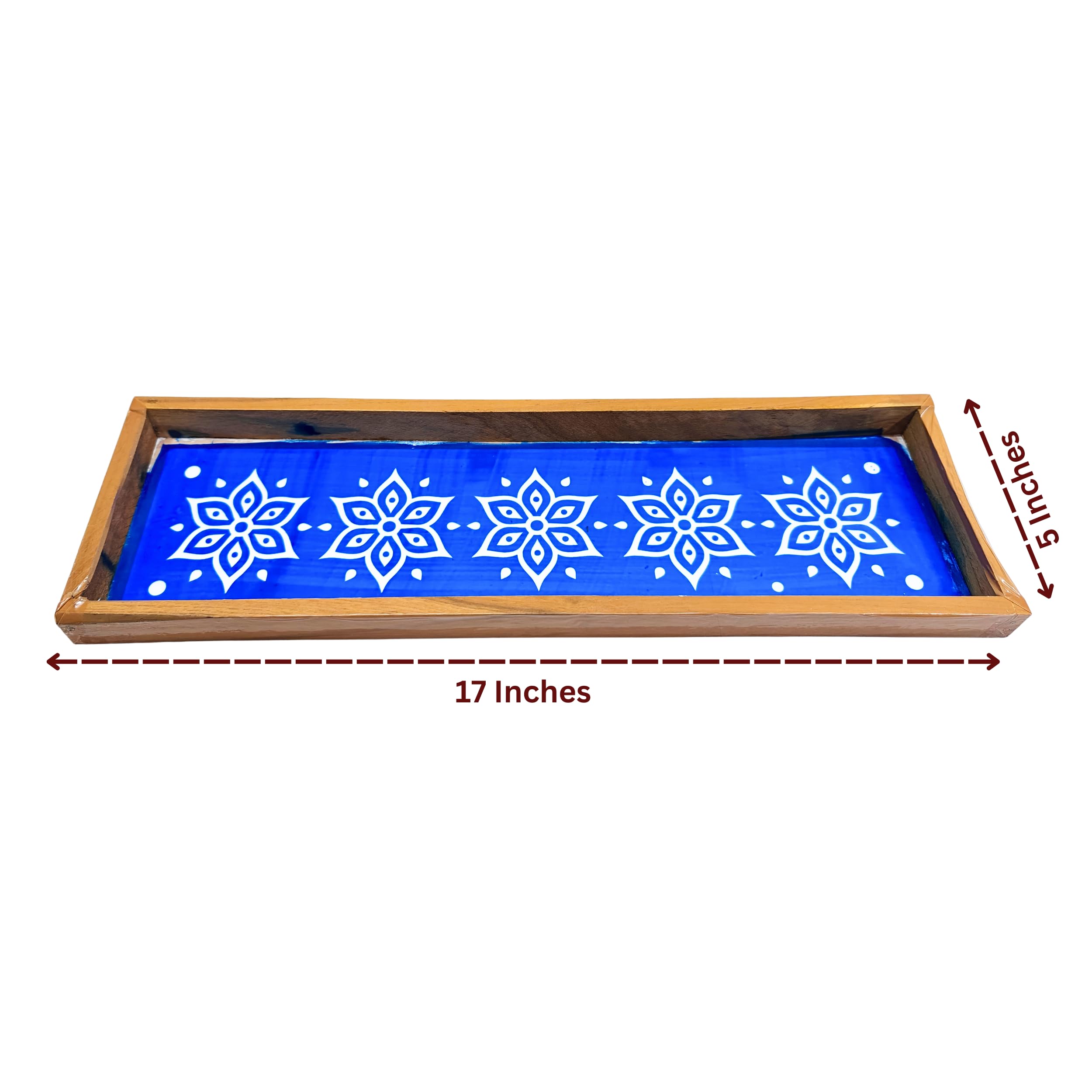 Anciently Star Flower Border Rangoli Stencil Wooden, Rangoli Sacha Wooden, 1 Piece (17x5 Inches) 5
