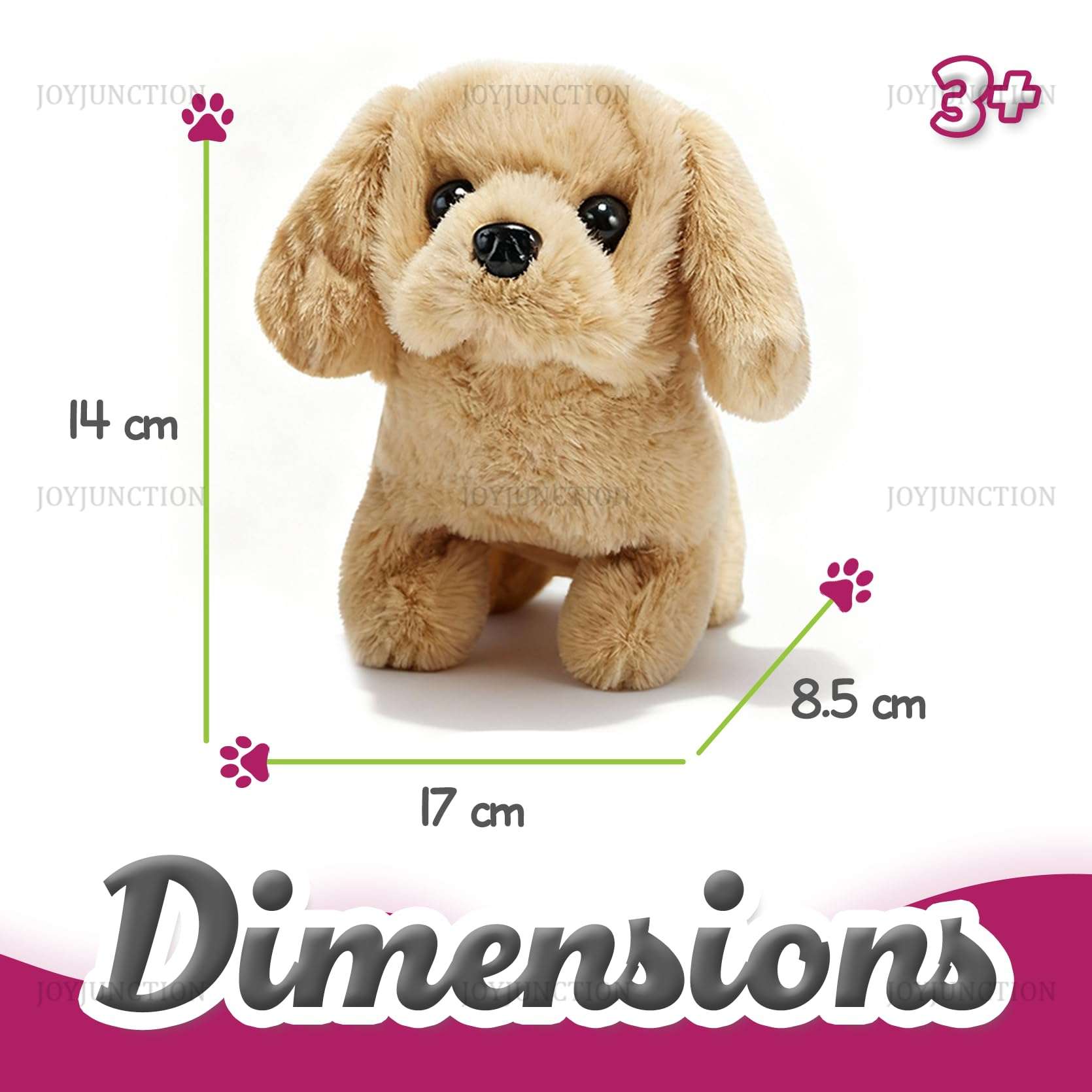 JOY JUNCTION Cute Plush Puppy Toy| Soft & Interactive Battery Operated Puppy Toy| Walking, Barking & Tail Wagging Realistic Cute Dog Pet for Kids | Birthday Gift for Babies 5