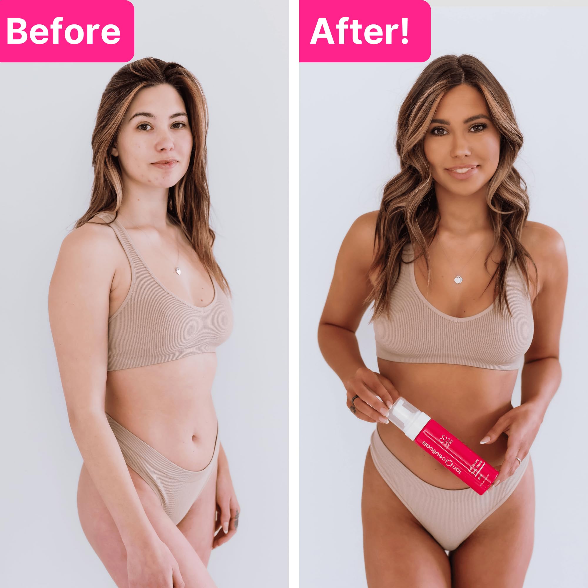 Tanceuticals Mousse CC Self Tanning Kit Bundle, Dark Shade 3