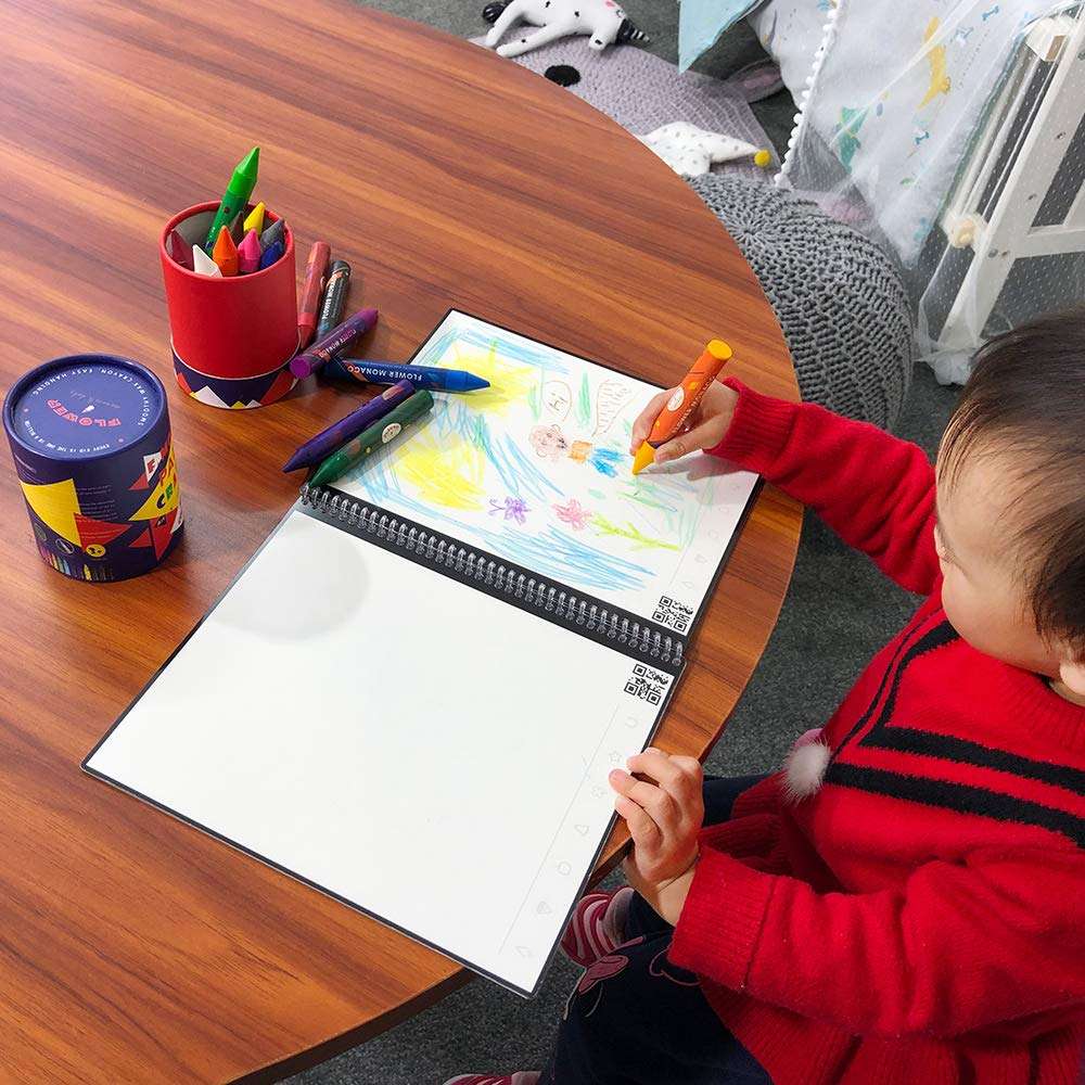 Lebze Jumbo Crayons for Toddlers, 16 Colors Non Toxic Crayons, Easy to Hold Large Crayon for Kids, Safe for Babies and Children Flower Monaco 3