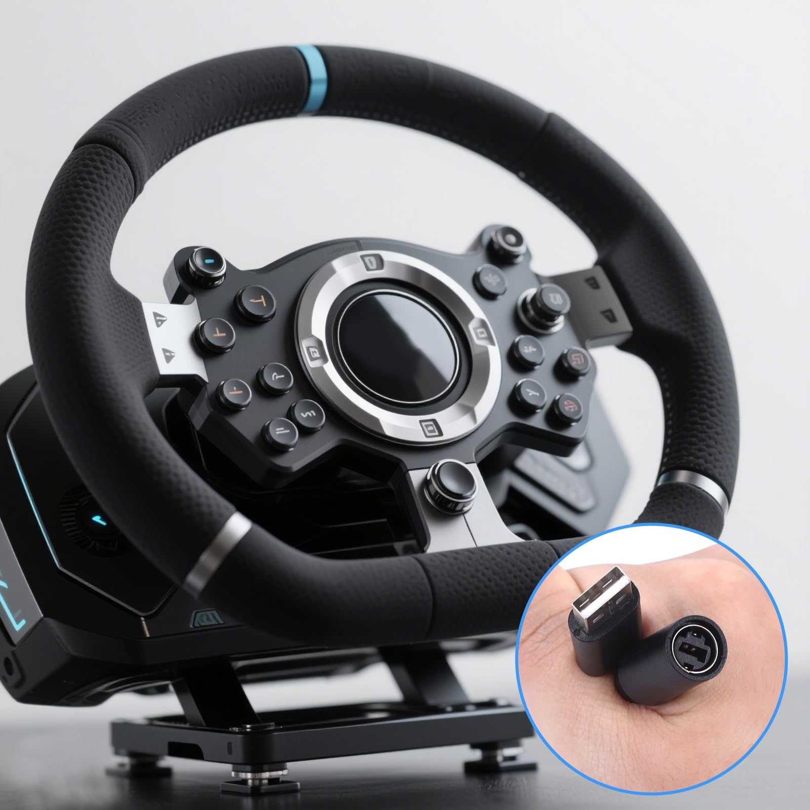 2 Pcs USB Breakaway Cable Compatible with Logitech G920,Usb Breakaway Cord Replacement Compatible with Thrustmaster Ferrari 458 Spider Racing Wheel Cord,Safety Cords Adapter Replacement Accessory 5