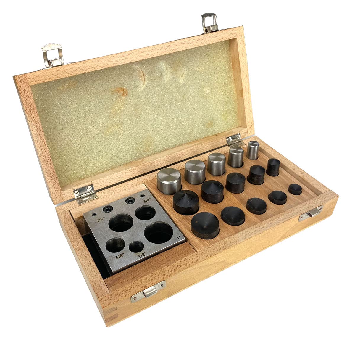 BENCH WIZARD Disc Cutter Set | Hardened Steel Punch Tools for Jewelry Making | Variety of Cutter Sizes | Cuts (1.6 mm) Thick Metals | Secure Storage Box | Precision Crafting 3