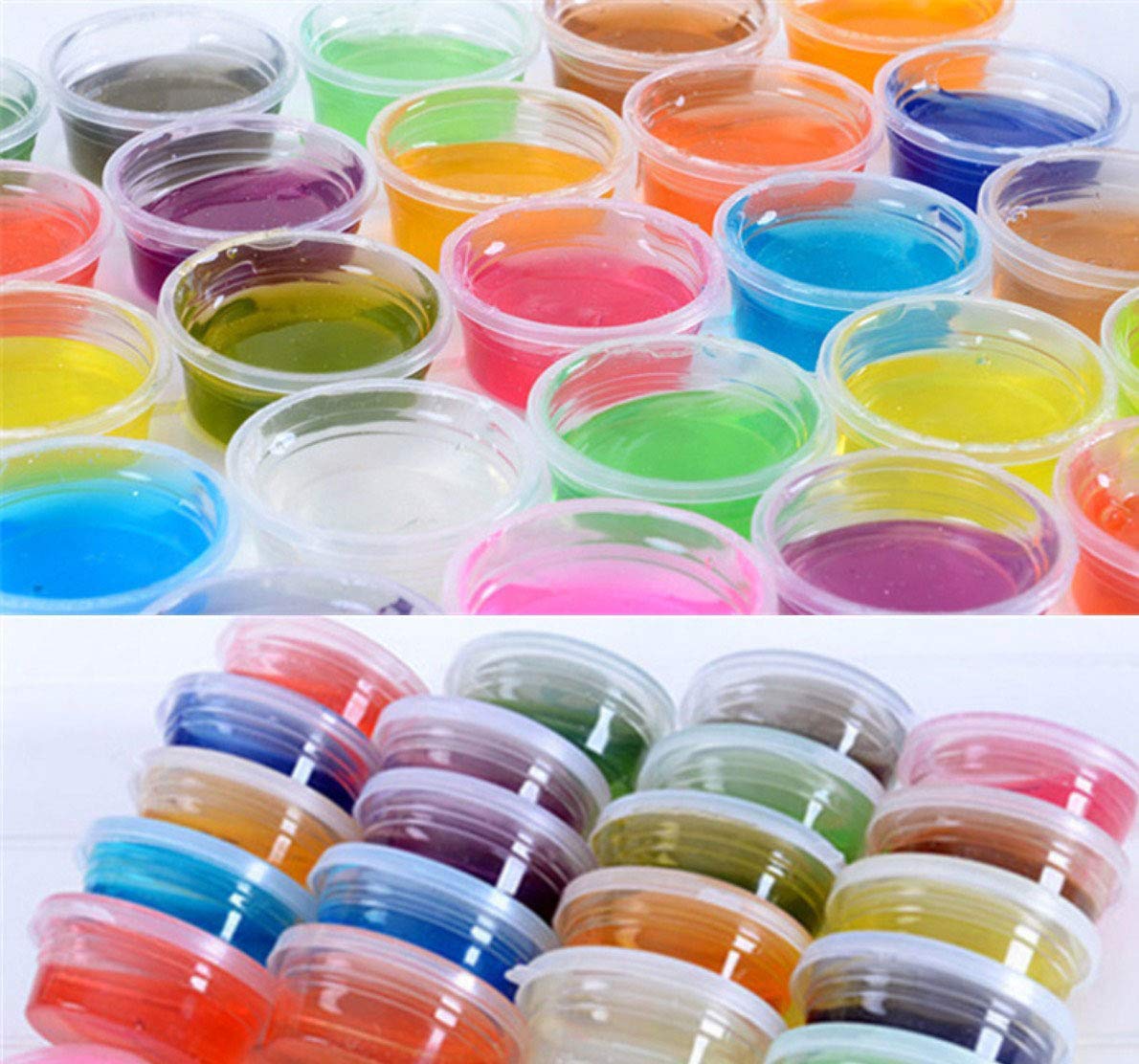 Sillyme Crystal Clay Soft Slime Transparent Magic Mud for Kids (pack of 6pcs) 6