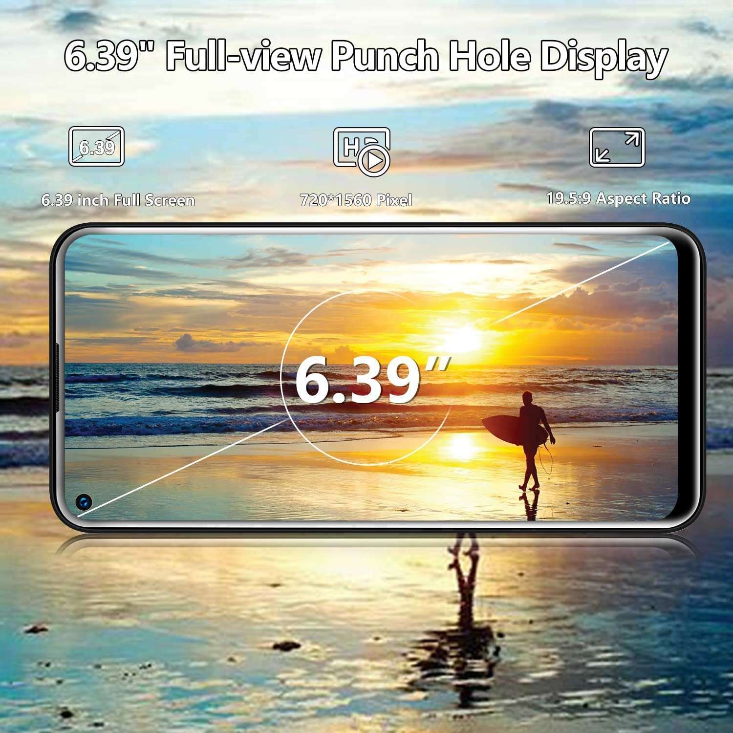 OUKITEL C21 Pro Unlocked Cell Phone, 6.4" HD+ Android 11 Unlocked Smartphone 4GB+64GB 256GB Expandable 21MP Camera 4000mAH Battery 4G Dual Sim Face/Fingerprint ID OTG (Black) 2