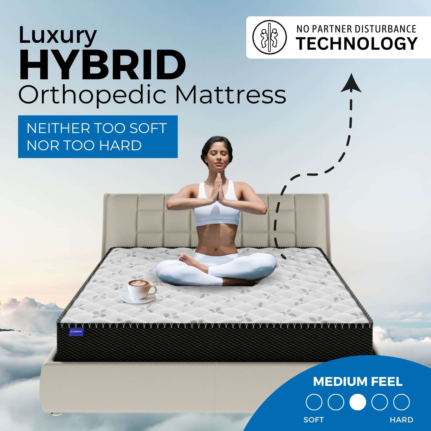 Comforto Hybrid 10 Inch Pocket Spring Mattress with Orthopedic Memory Foam (72x30x10 Inch, Single Size Mattress, Medium Soft) 4