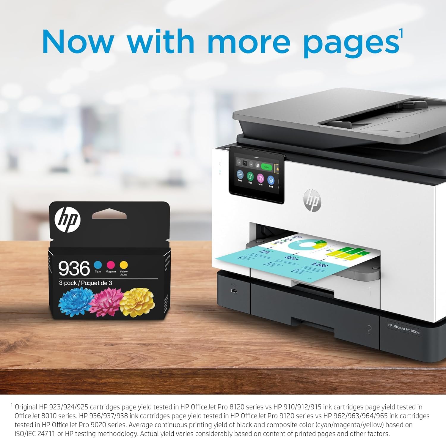 HP Original 936e Black EvoMore Ink / 936 Tri-Color Ink Cartridges (2-Pack) | Works with Printer Series: OfficeJet 9120, Pro 9100, Pro Wide Format 9700 | Carbon Neutral | C84QZLN 5