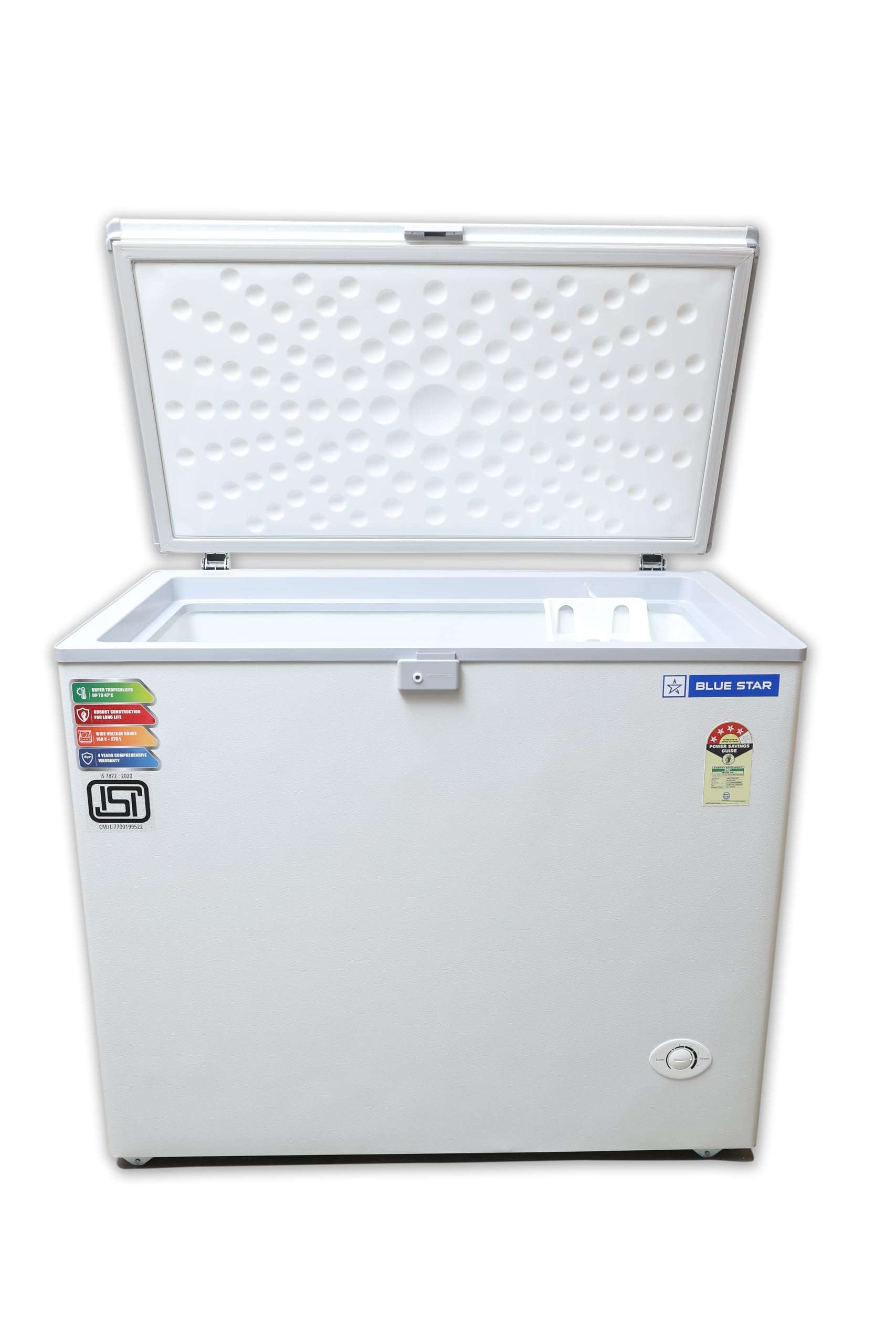 Blue Star CF4-230NEYW Single Door Deep Freezer (215 Liter, White, 4-star) 4