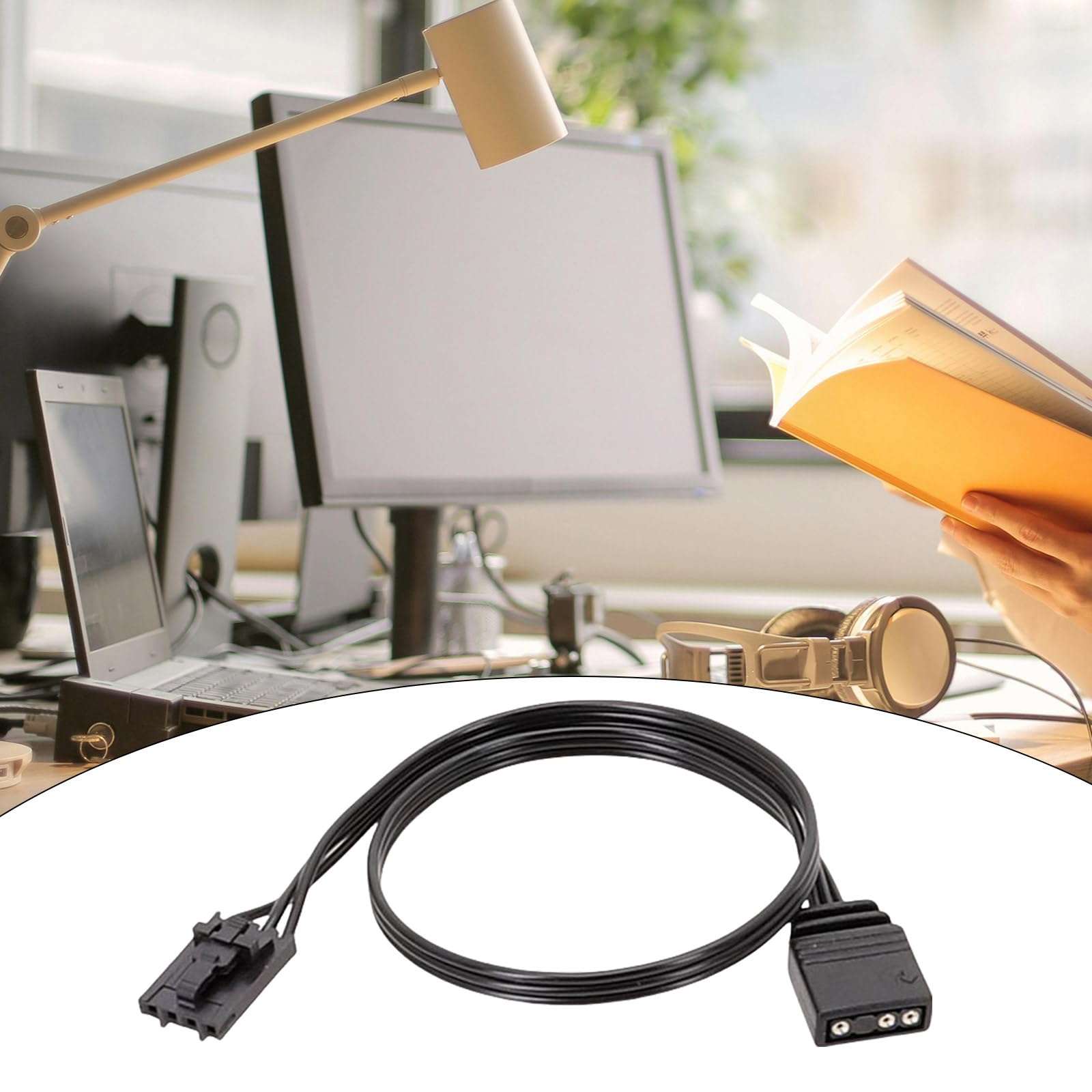 jiingekk Customizable PC Lighting Adapter 4Pin To 3Pin Lighting Hubs Adapter Cable For Efficient ARGB Fan Integration ARGB Fan 3