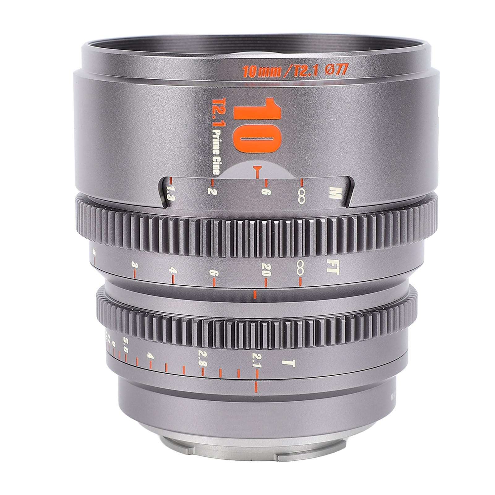 T2.1 Cine Lens for E Mount Cameras, 10mm APS C 260 Deg Ultra Long Focus Large Aperture E Mount Cameras Camera Lens for FS Series for Portraiture Street Photography (Gray) 1