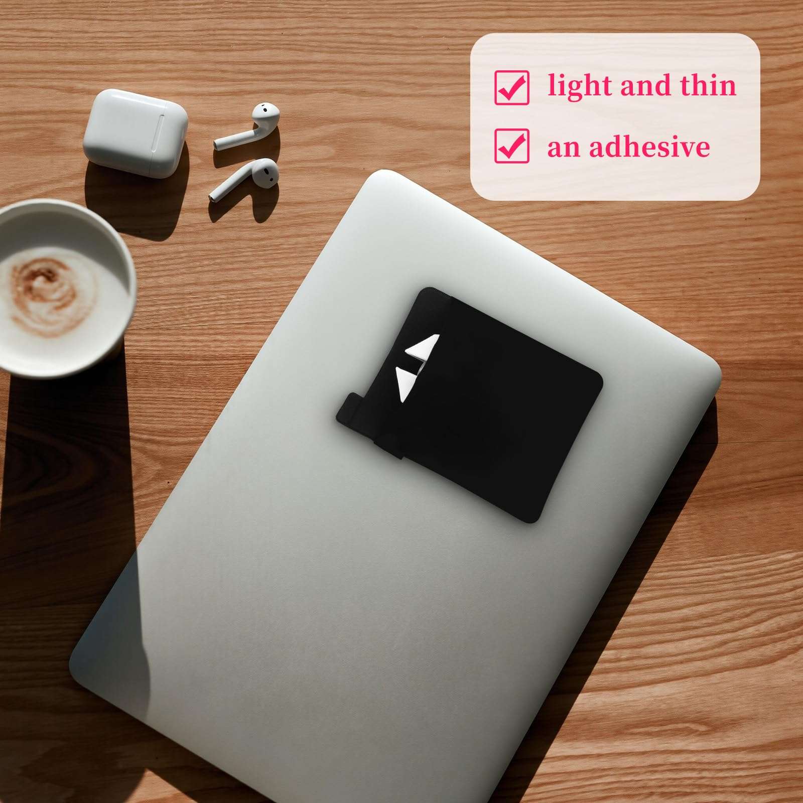 Portable Hard Drive Sleeve for Laptop, 2 pcs Stick-on Mouse Pouch,Adhesive Pouch Holder for Computer Accessories, Reusable Mouse Headset Storage Bag for Portable External USB Cable,Mouse 5