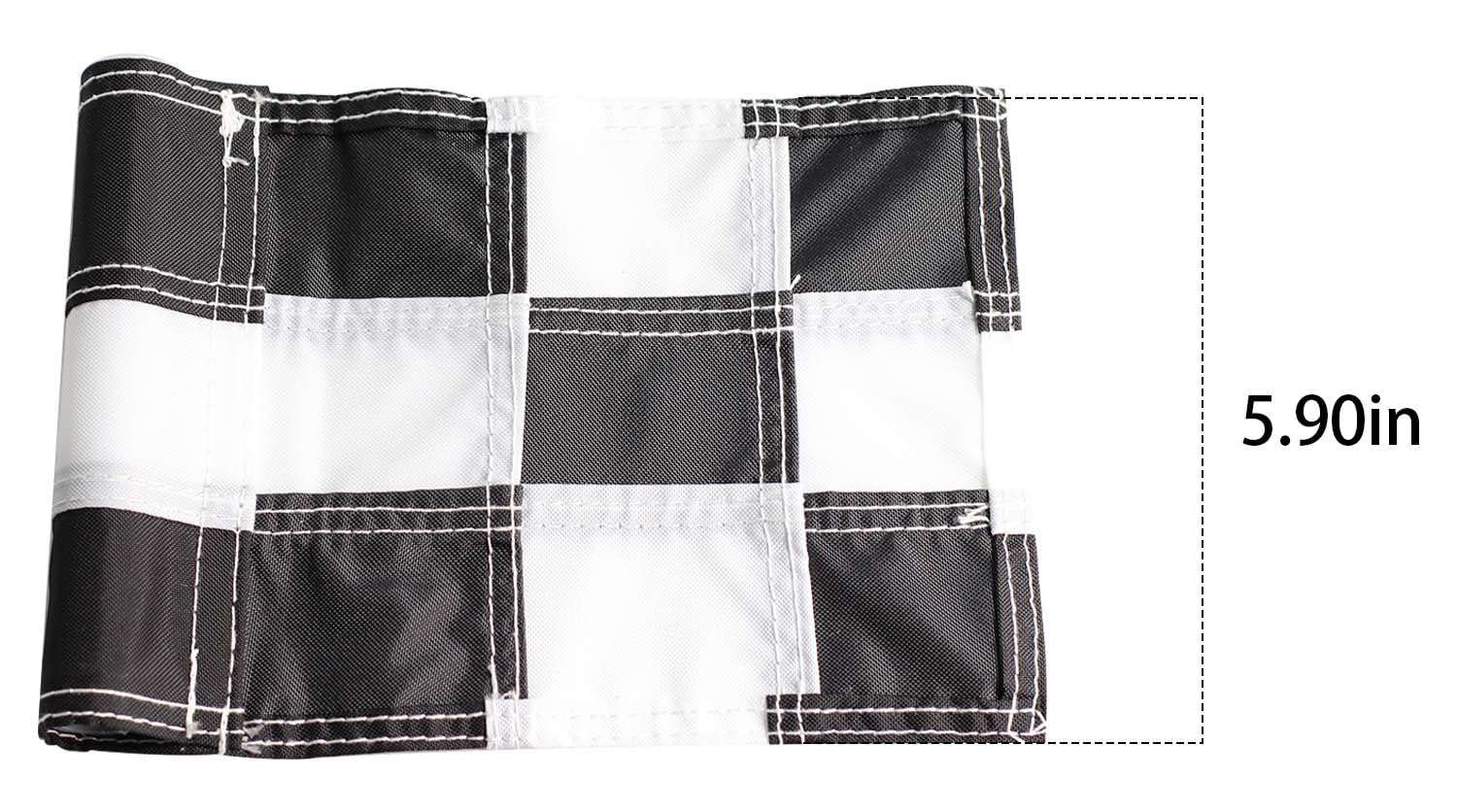 HowbushCheckered Golf Flag All 8x6 Inch – 420D Nylon, Tube Inserted – Mini Practice Putting Green Flags for Yard 3