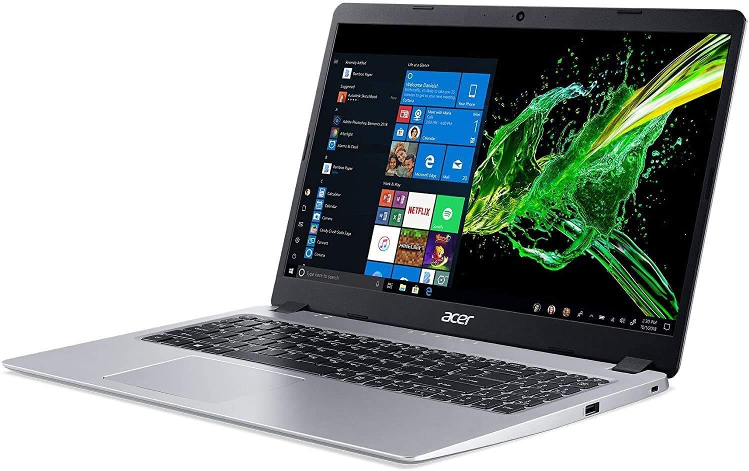 Acer Aspire 5 Laptop, 15.6” Full HD Screen, AMD Ryzen 5-3500U Processor up to 3.7GHz, 8GB RAM, 512GB PCIe SSD, Webcam, Wireless-AC, Bluetooth, HDMI, Win 10 Home 1