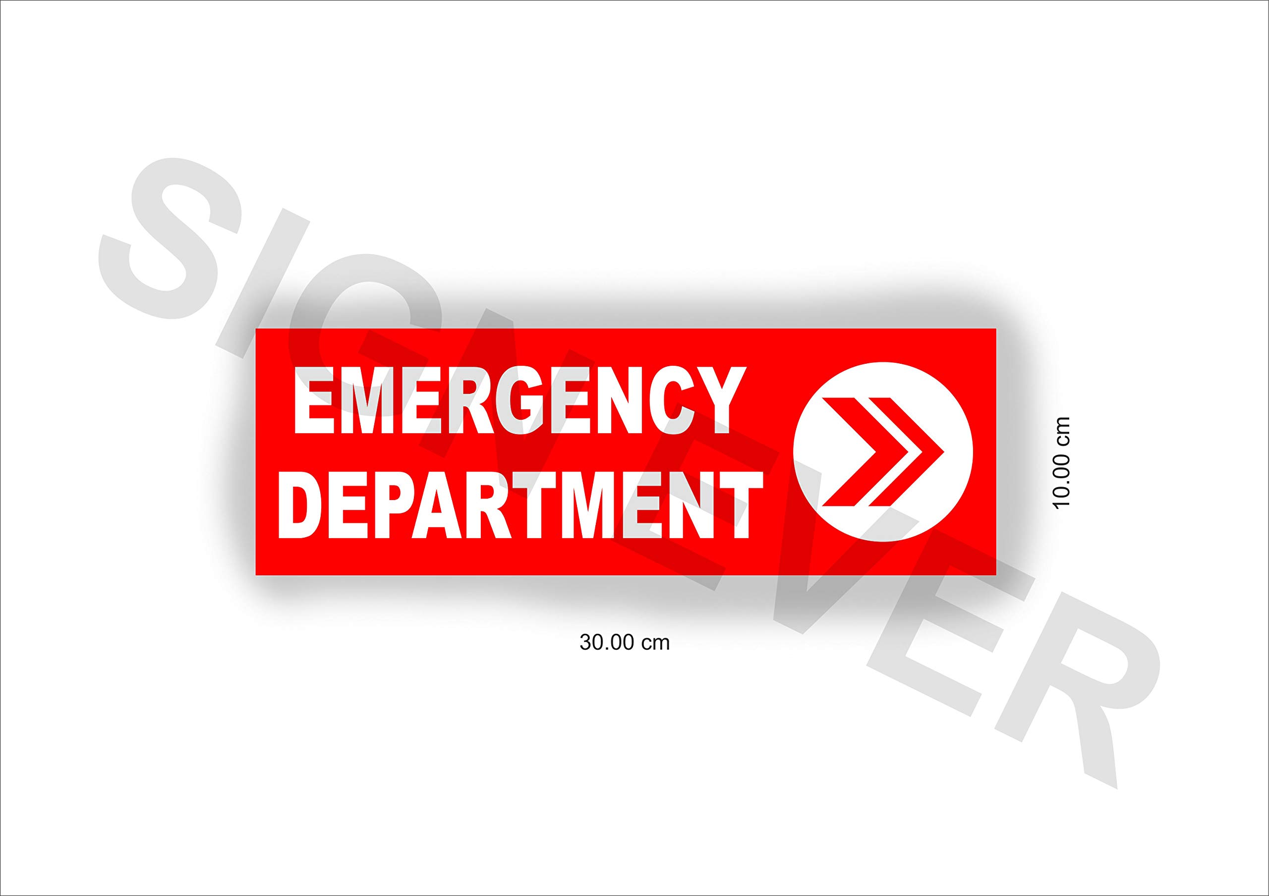 SIGN EVER Emergency Department Sign Board For Hospital Medical College Business Commercial Signage Board L x H 30.00 Cm 10.00 Cm Pack Of 1 1