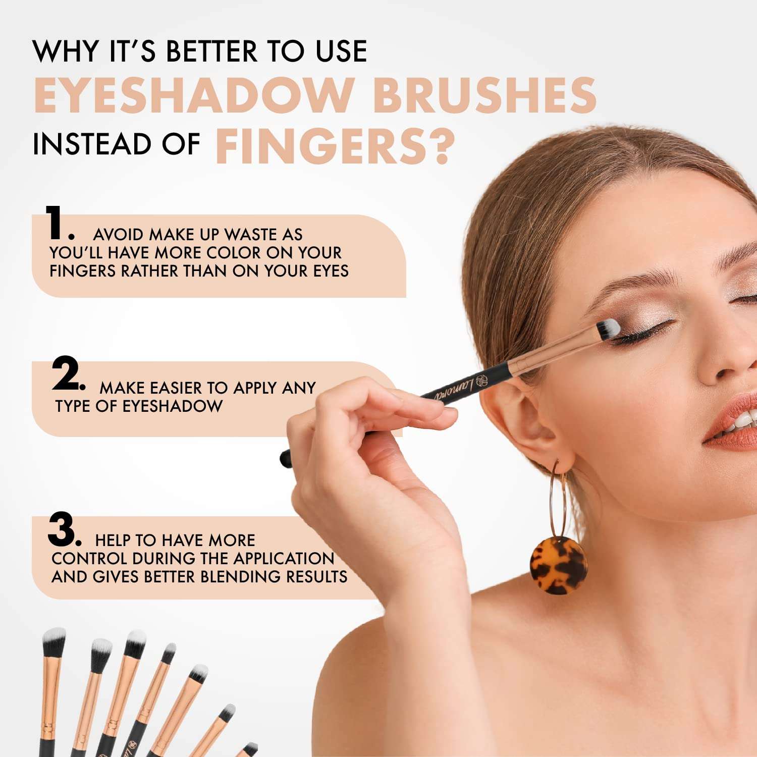 Eye Makeup Brushes Eyeshadow Brush Set - 7pcs Soft Synthetic Eyeshadow Blending Brush Kit - For Blending Eyeshadow, Eyeliner, Crease, Eyebrow - Long Lasting, Apply Better, Flawless Look Makeup 5