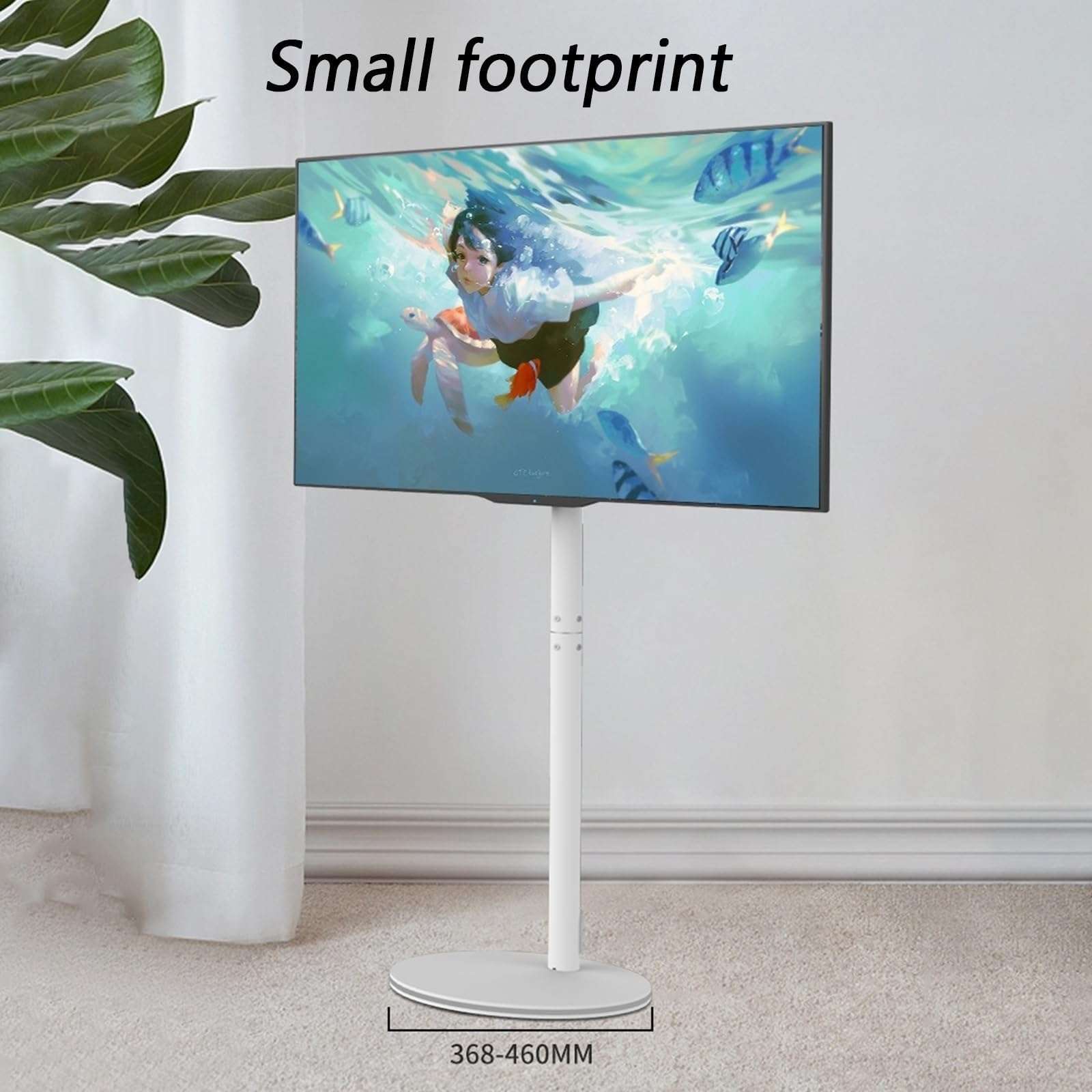 Monitor Mount,tv Wall Mount, TV Floor Stand with Light - LCD TV e Floor Stand, Swivel TV Stand Mount with LED Lights, with Cable Management 6