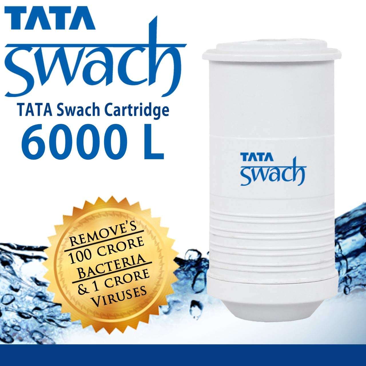 Tata Swach Bulb 6000-Litre Cartridge, 1 Piece, White, Hollow Fiber Membrane 4