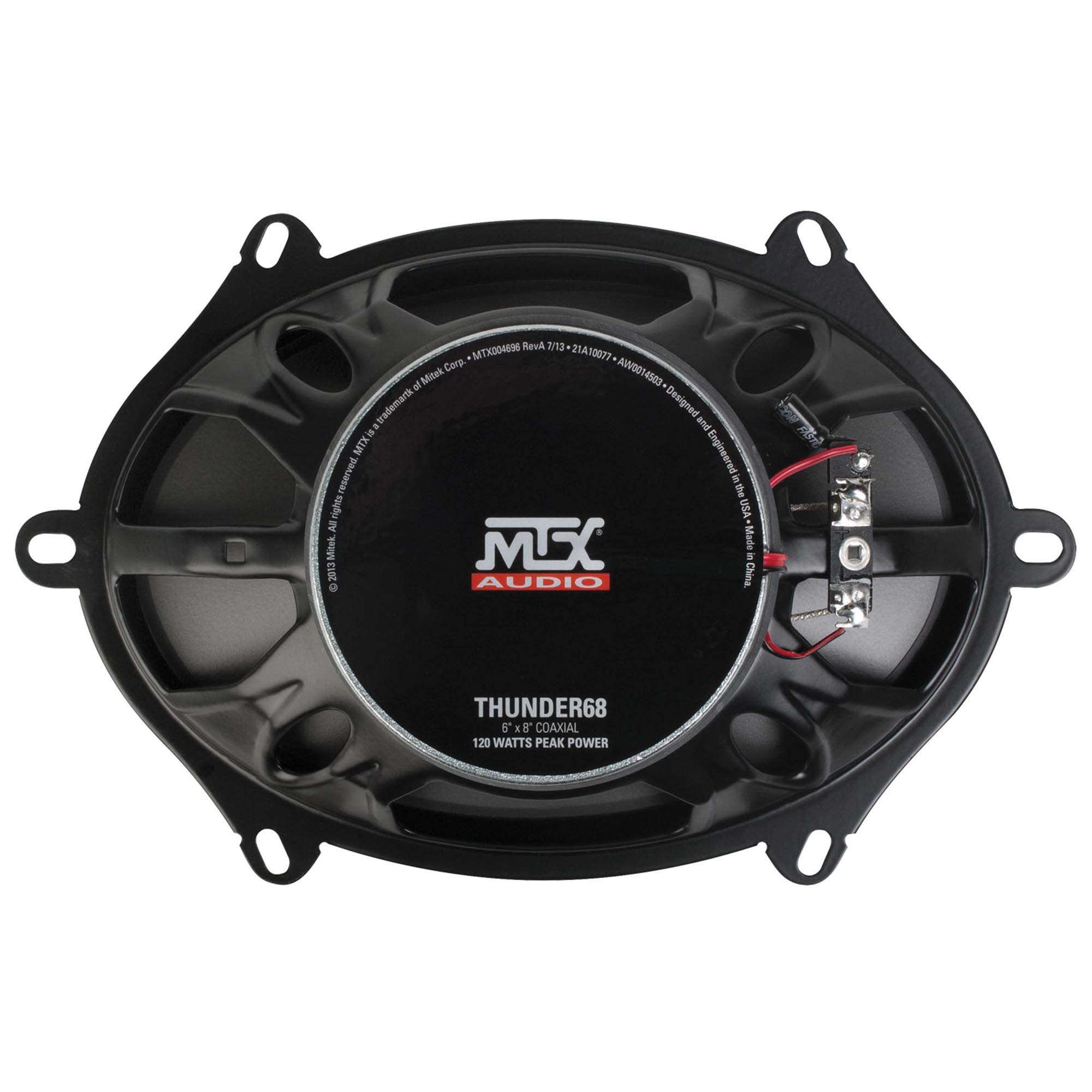 MTX Audio THUNDER68 Thunder Coaxial Speakers - Set of 2, 6x8 Inch 2-Way 6