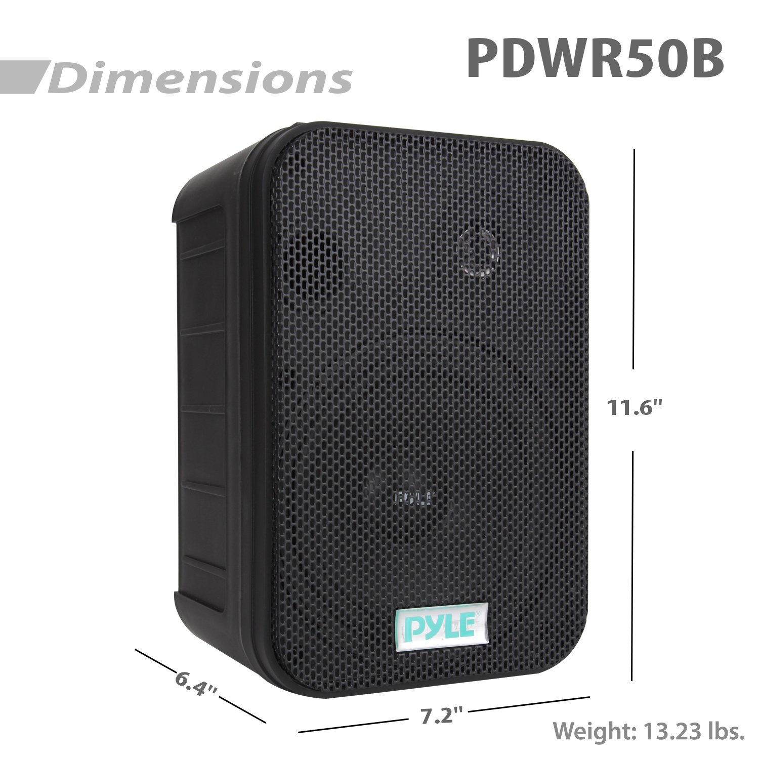 6.5'' Indoor/Outdoor Waterproof Speakers (Black) 4