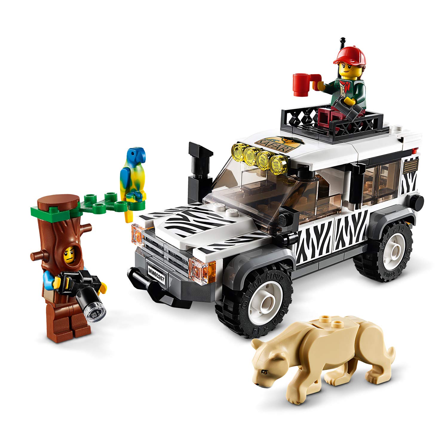 LEGO City Great Vehicles 60267 Safari Off-Roader 4x4 Car Toy with Photographer, Explorer and Jungle Animals, Wild Adventure Set,Multicolor,Pack of 168 Pieces 3