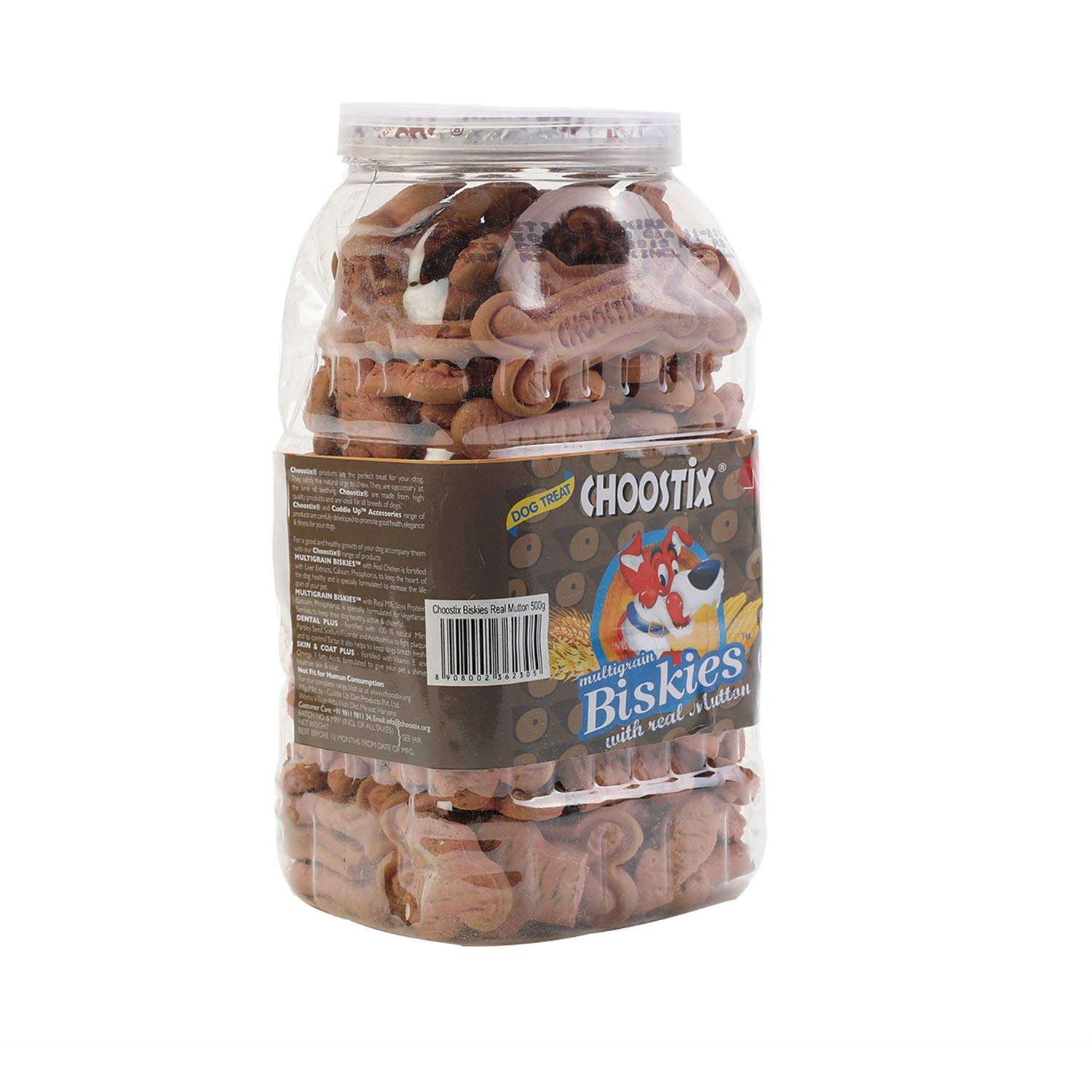 Choostix Biskies with Real Milk Solids Dog Treat, 500g (Jar) & Biskies with Real Mutton Dog Treat, 500g (Jar) 6