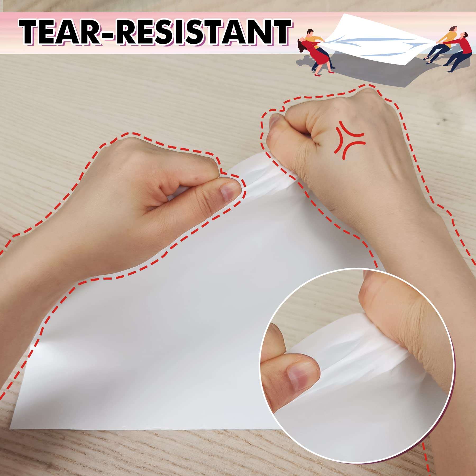 KOALA PAPER Printable Waterproof Paper for Inkjet Printer, 11x17 In 30 Sheets Matte White Vinyl Printer Paper, Non-Tearable, Durable, Quick Drying 4