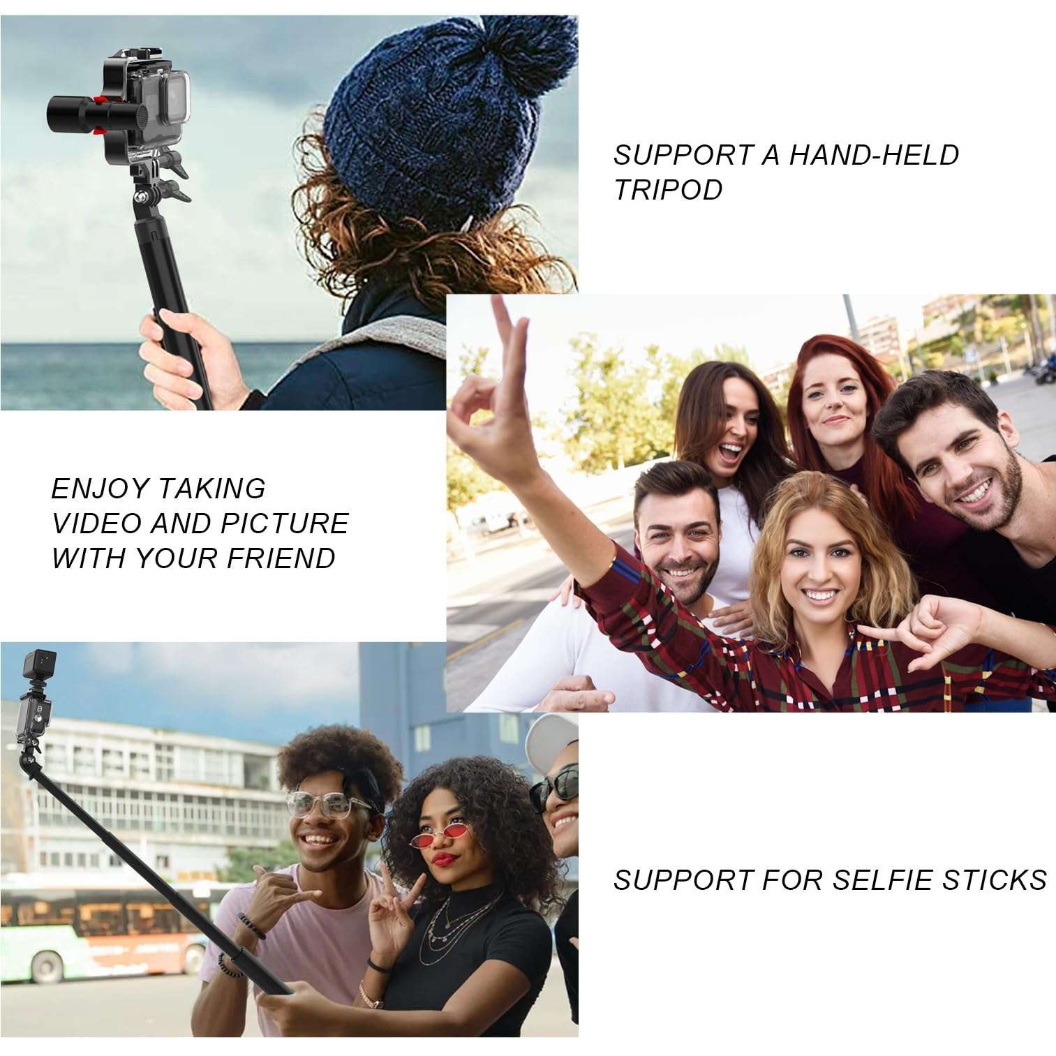 Goliton Bracket Add Microphones Lights Compatible with Action Camera 5