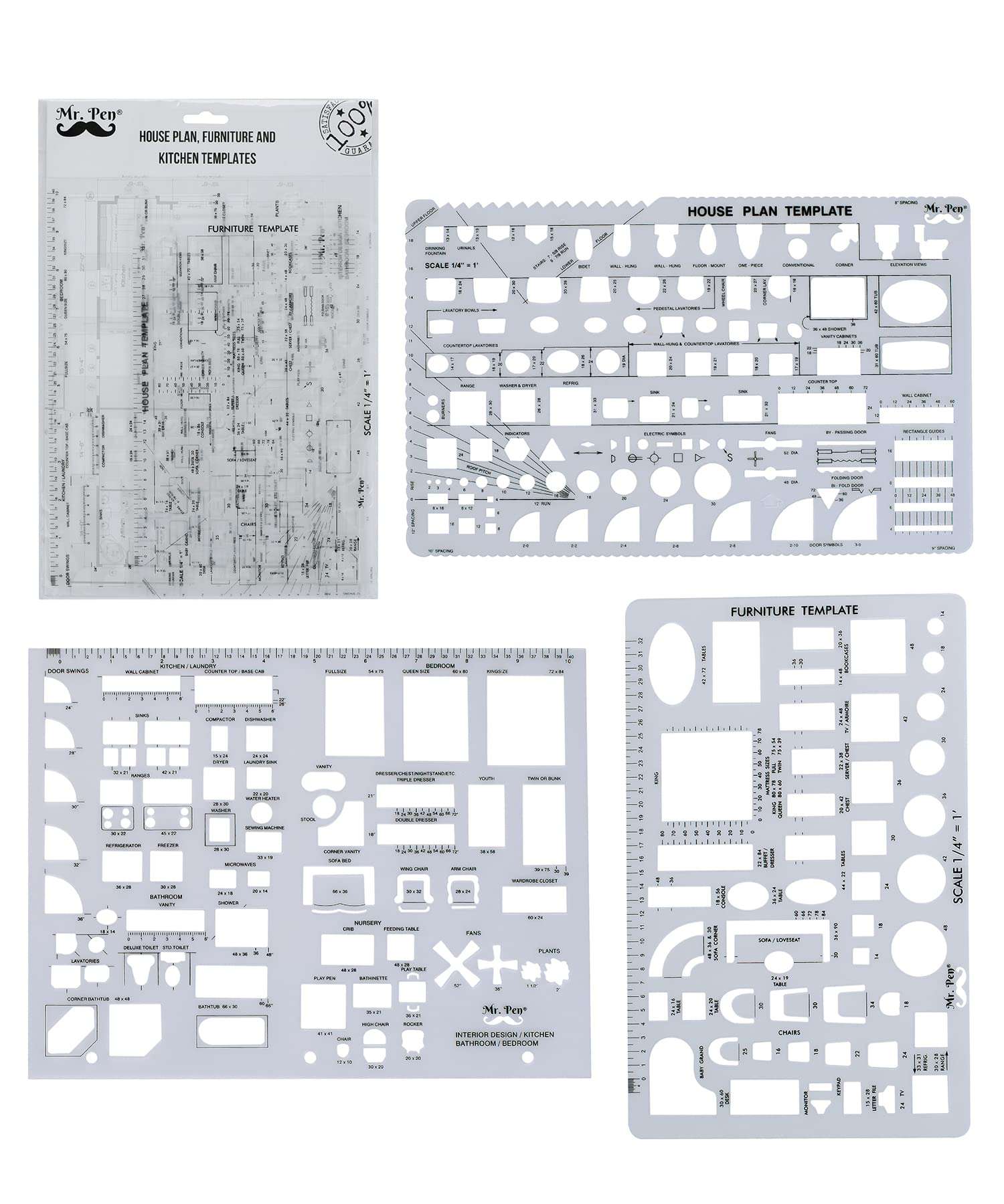 Mr. Pen- Architectural Templates, House Plan Template, Interior Design Template, Furniture Template, Drafting Tools, Geometry Template, Drawing Template, Template Architecture, Drafting Ruler Shapes 1