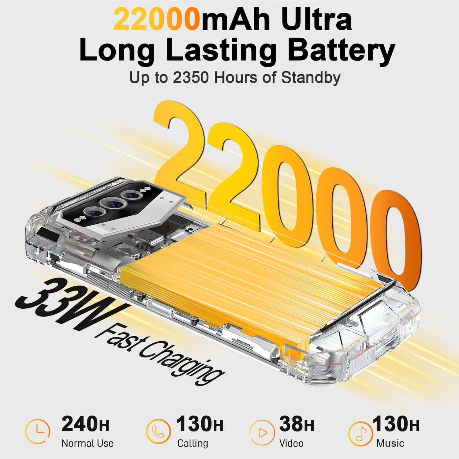 DOOGEE VMAX Rugged Smartphone, Gold 3