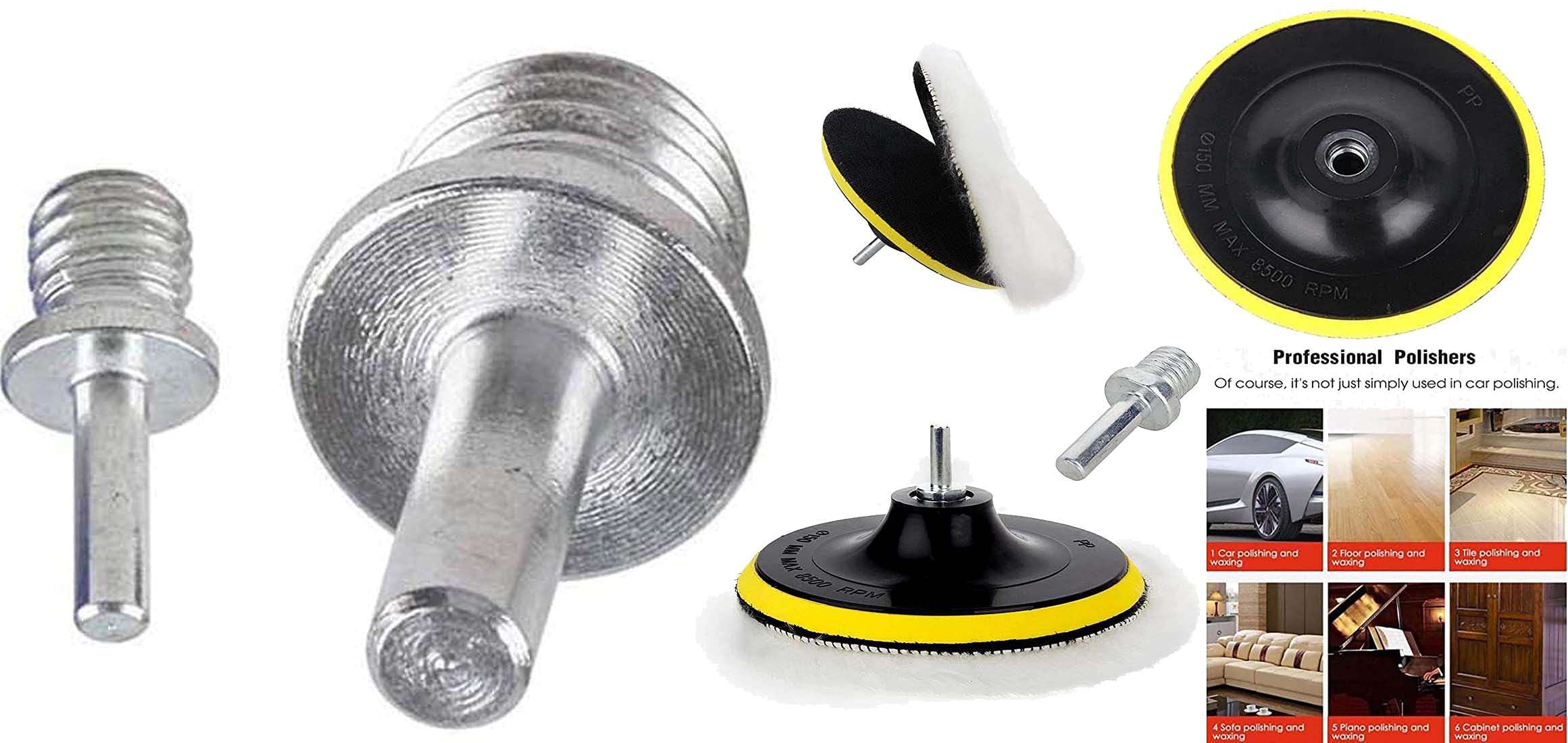 DIY Crafts 1 Pc, Sale Only M10 Universal Nut, (Sale Only M10/14) Polishing Pads Sponge Woolen Waxing Buffing Felt Pad Polishing Compound Drill Buffing Spon(1 Pc, Sale Only M10 Universal Nut) 5