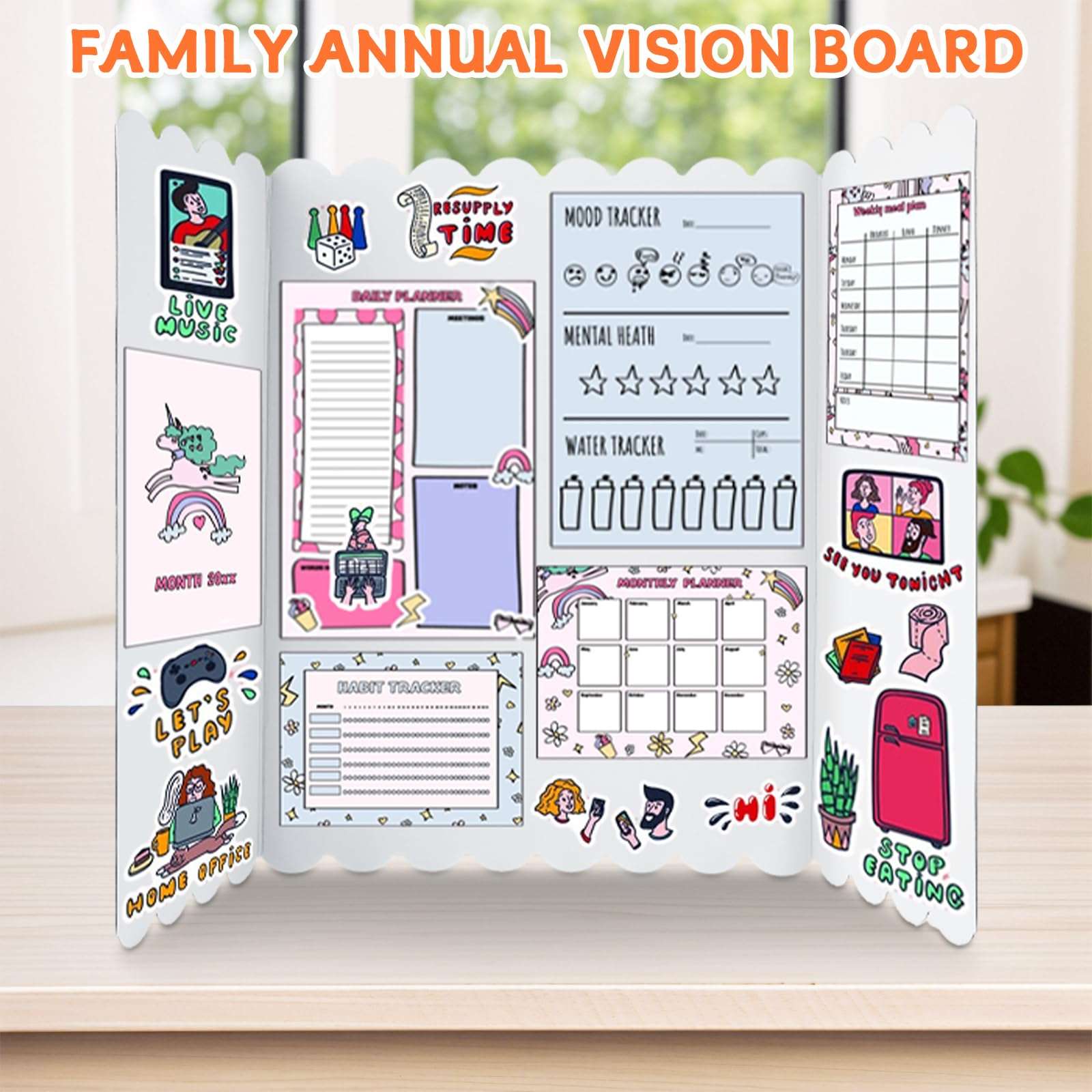 15 PCS Trifold Poster Board - 16" x 24" Small Tri Fold Display Board Hard & Thick White Presentation Cardboard for Science Fair, School Projects, Business Supply 5