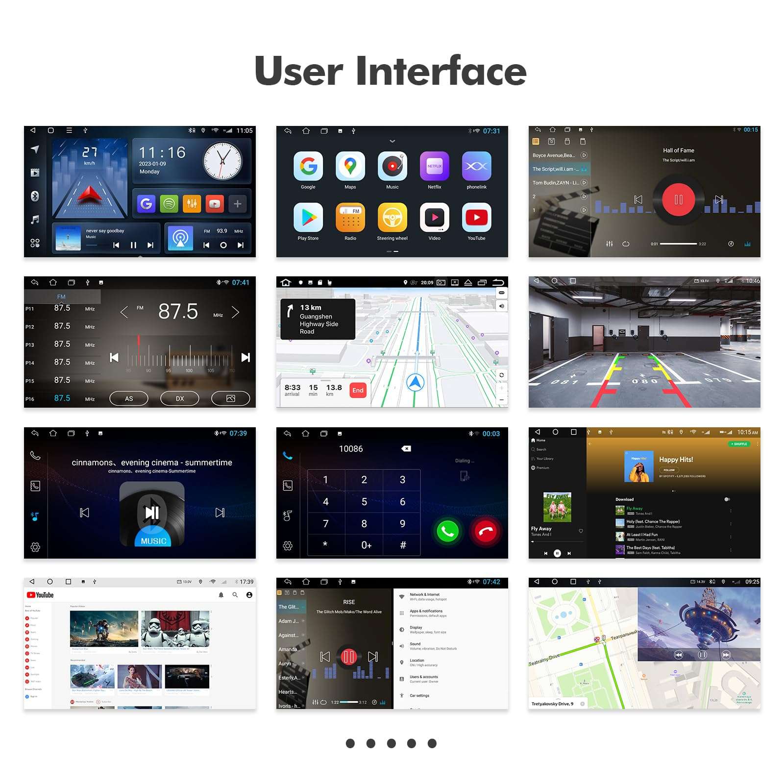 (Manual A/C) 2+32G Android 12 Double Din Car Stereo for Toyota Camry 2006-2011 with 10.1 Inch Touchscreen Radio Built-in Wireless Carplay/Android Auto/GPS/Bluetooth/FM/AUX-in/SWC/Backup Camera 5