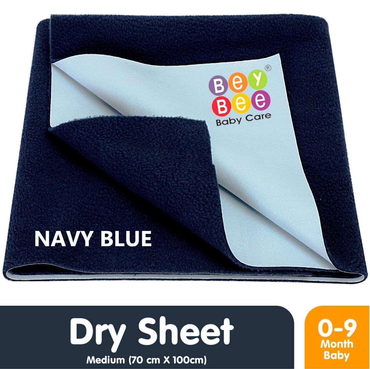 BeyBee Waterproof Bed Protector Sheet (Large (140cm X 100cm), Royal Blue) & Beybee Quick Dry Waterproof Bed Protector Medium Size, Dark Blue, (100 cm x 70 cm ) 6