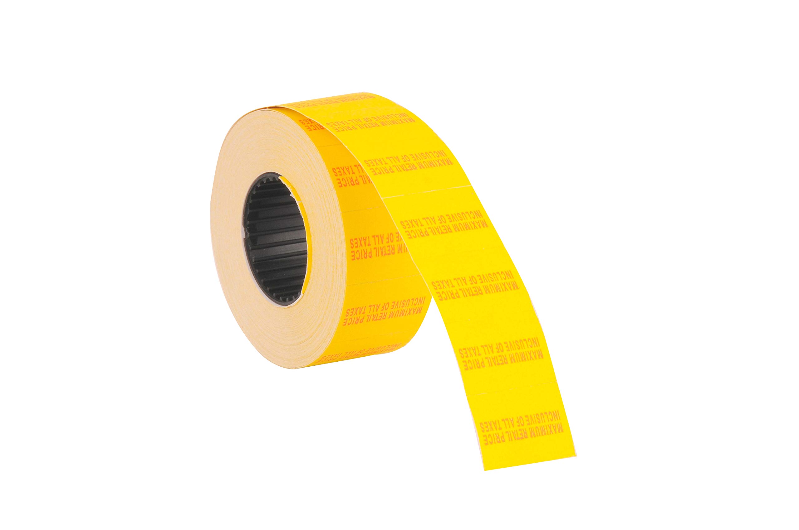 Bambalio 2316 2 Line Yellow Colour with MRP Print Label Rolls 10 Rolls x 600 Labels (Box Pack) Compatible with 2316 Labeling Machine Models of All Brands 4