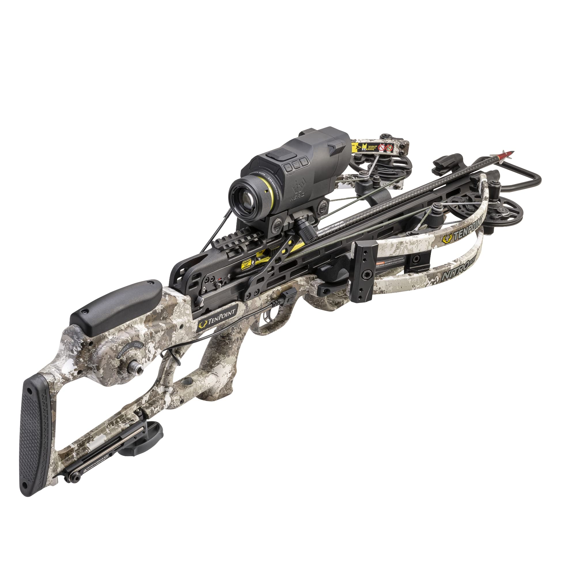 TenPoint Nitro 505 XERO Crossbow, Veil Alpine - 505 FPS - Equipped with Garmin XERO X1i Rangefinding Scope, Scope Struts + ACUslide Cocking & De-Cocking System - Reverse-Draw Design 1
