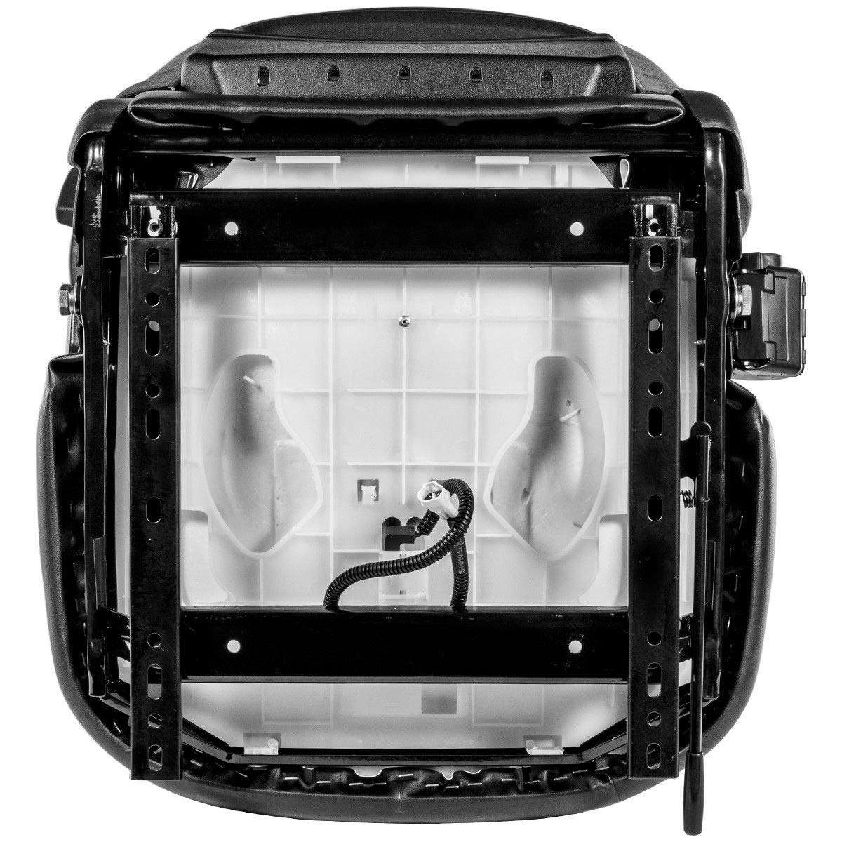 Stark Universal Replacement Forklift Seat w/Retractable Seat Belt Switch for Cat, Clark, Komatsu, Nissan, Yale, Toyota, Hyster w/Curved Back 5