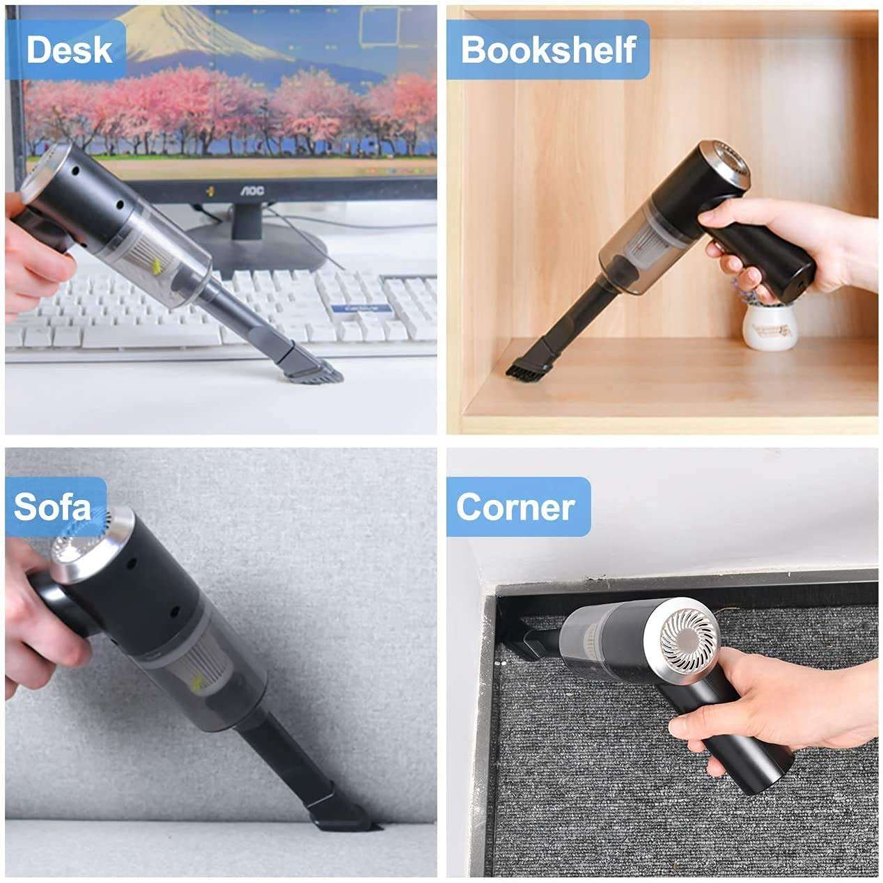 ZVONKO 120W 5500Pa Cordless Handheld Vacuum Cleaner Rechargeable Car Auto Home Duster Dual Use Mini Vacuum Cleaner 3
