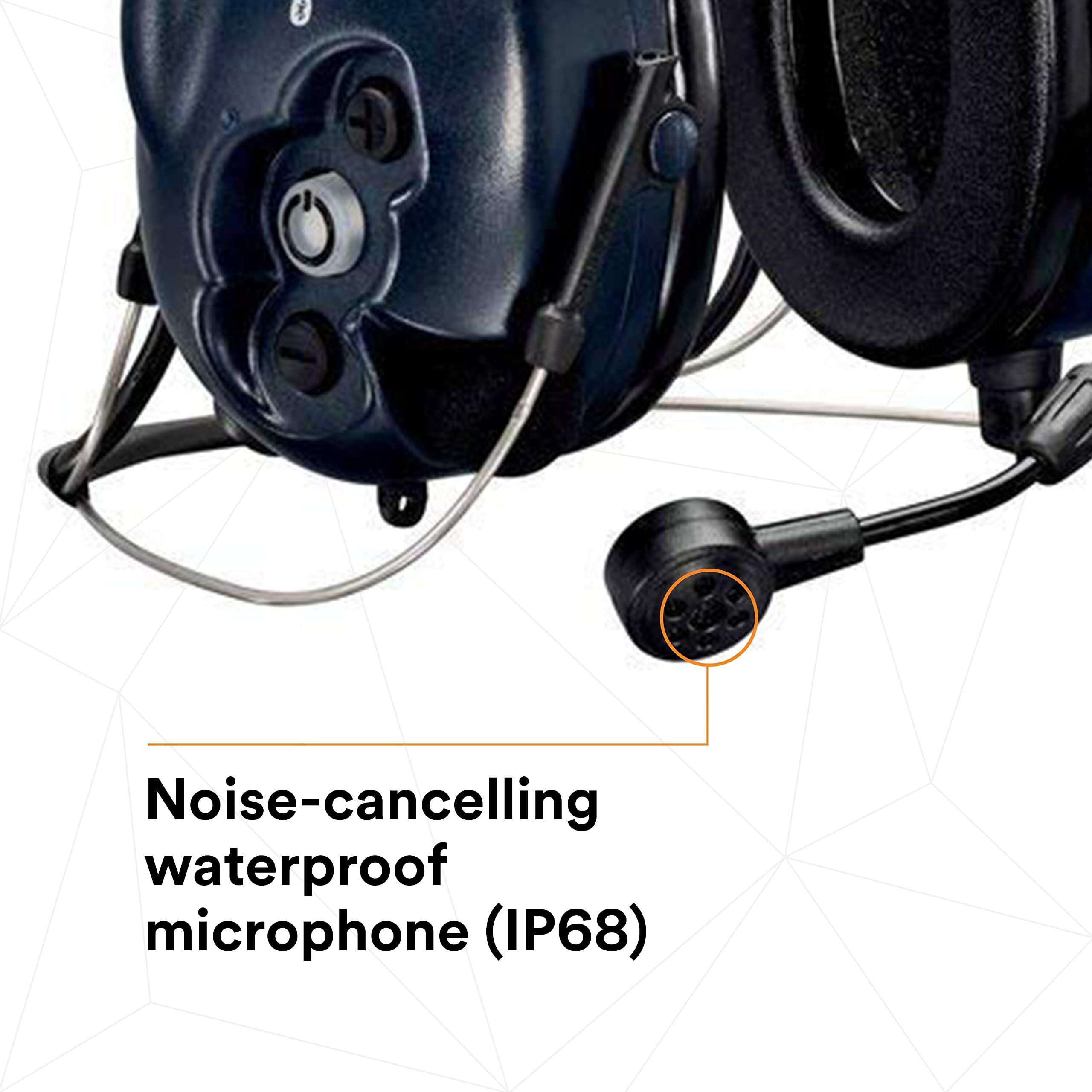 3M PELTOR WS LiteCom PRO III Headset, Neckband, Professional Grade Durability, Wireless Two-Way Communication Radio, Bluetooth, Boom Microphone, Navy Blue, MT73H7B4D10NA 4