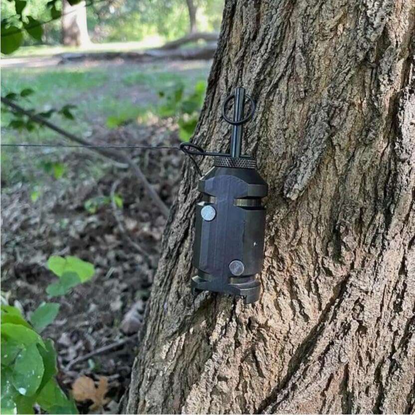 Security Systems Perimeter Trip Wire Alarm, Perimeter Trip Wire Alarm Device 360 Degree Coverage Early Warning Reusable Device for Camping Security Property Safety Aluminum Alloy Camp Safe 6