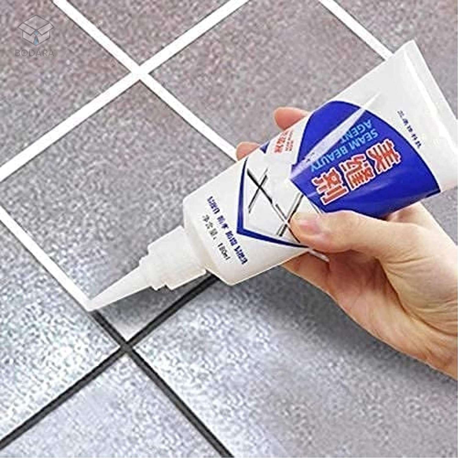 Tiles Gap Filler Waterproof, Gap Sealant, Grout, White Cement Paste Tube, Gap Filler for Walls and Joints, Waterproof Sealant, Tile Gap Filler Tube for Kitchen, Bathroom (180 ML) 1