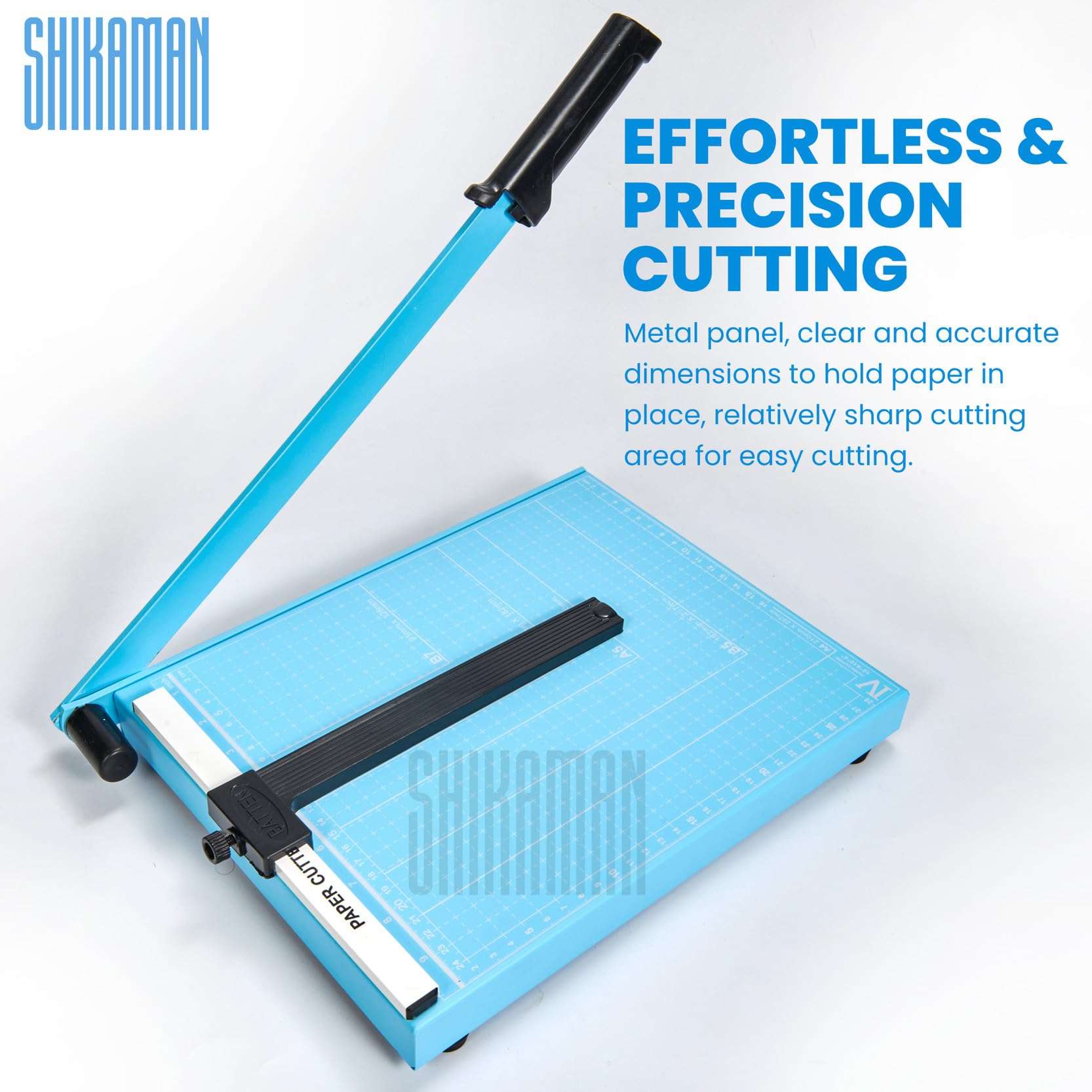 12" Guillotine Paper Cutter, 15 Sheets Capacity, Metal Base (Blue A4, 12in 1P) 4