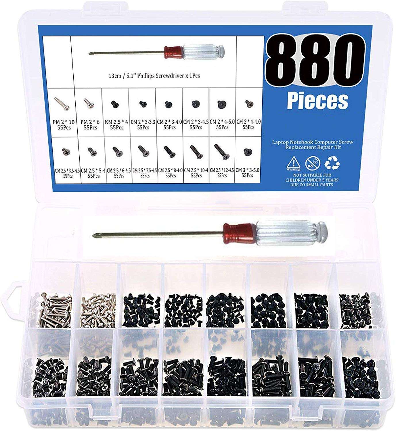 Laprite 300 PCs Personal Computer Screw Standoffs Set Kit for Hard Drive, Computer Case, Motherboard, Fan, Power Graphics Card 6