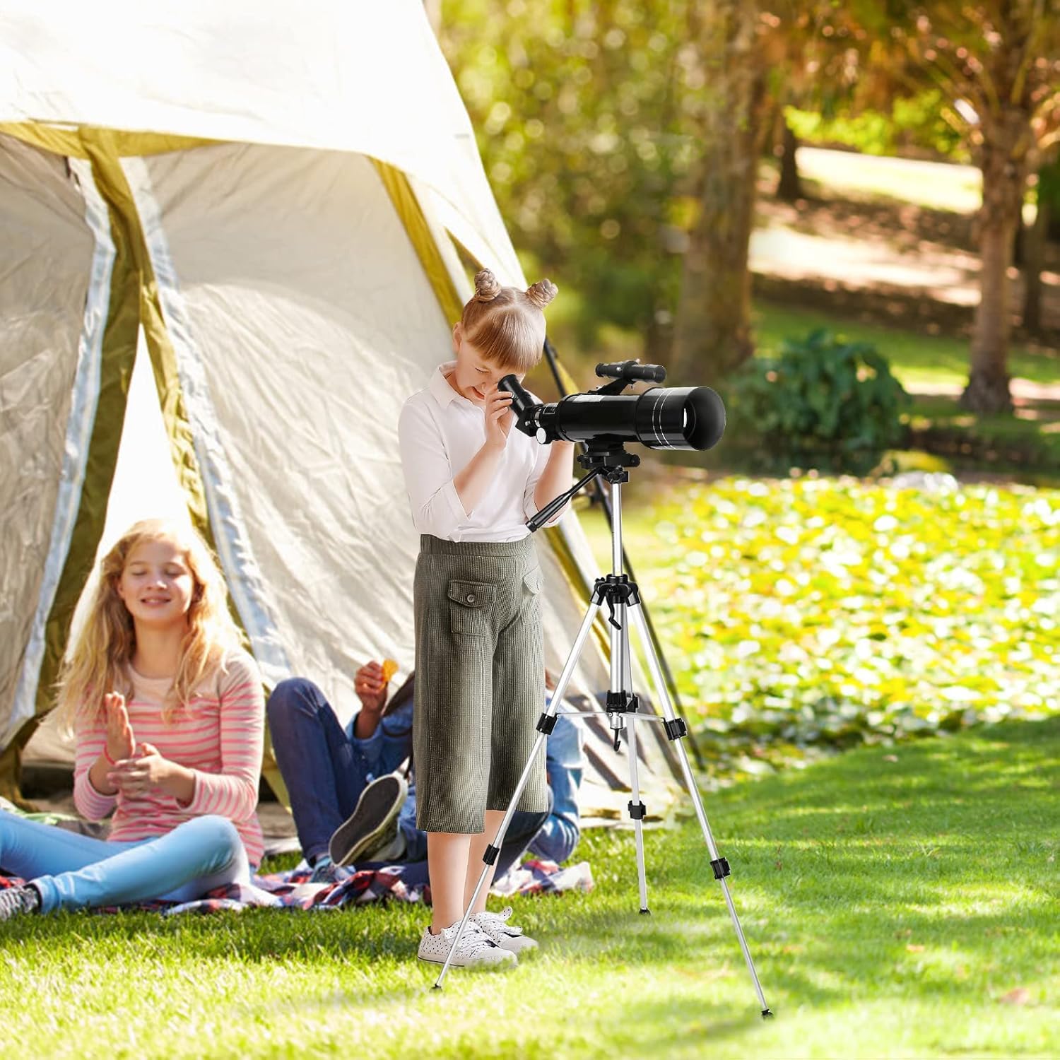 Telescope with 6mm and 25mm Kellner Eyepieces, F40070M Astronomical Reflector Telescope with Height-Adjustable Aluminum Tripod and Backpack, Can See Craters on The Surface of The Moon 6