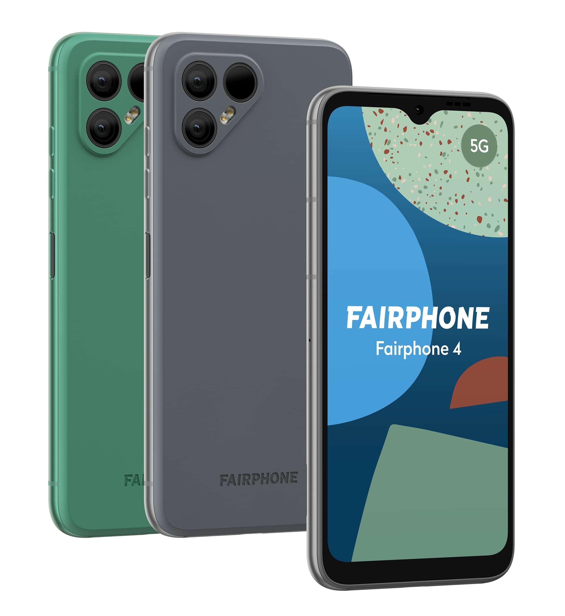 Fairphone 4 Dual-SIM 256GB ROM + 8GB RAM (GSM Only | No CDMA) Factory Unlocked 5G Smart Phone (Speckled Green) - International Version 5