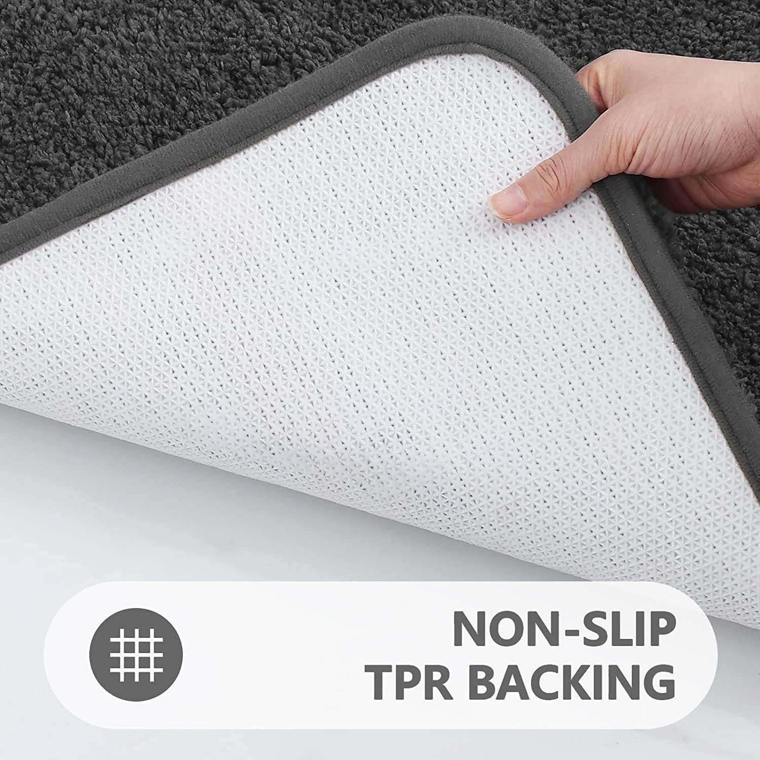 WIDKLASS Bath mat Door Mats Floor Mats Bathroom Mats Doormat Bathmat BathroomCarpet Cushion Mats Super Absorbent Soft Mats, Quick Dry Dirt Barrier for Home Office (Bathroom Matt Grey Mat, Standard) 4