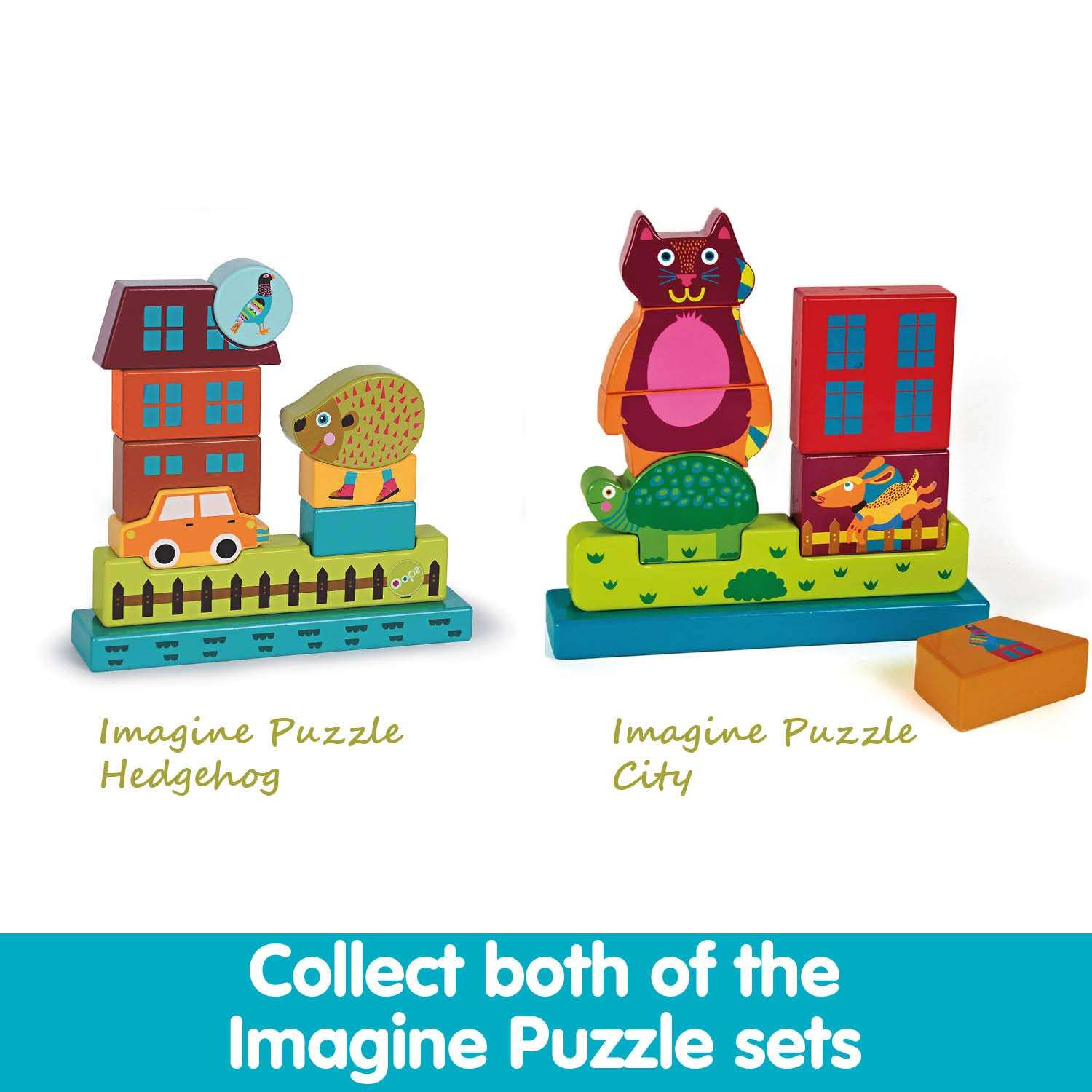 OOPS Imagine Puzzle - City Theme - Wooden Magnetic Toy Puzzle for Toddlers 6