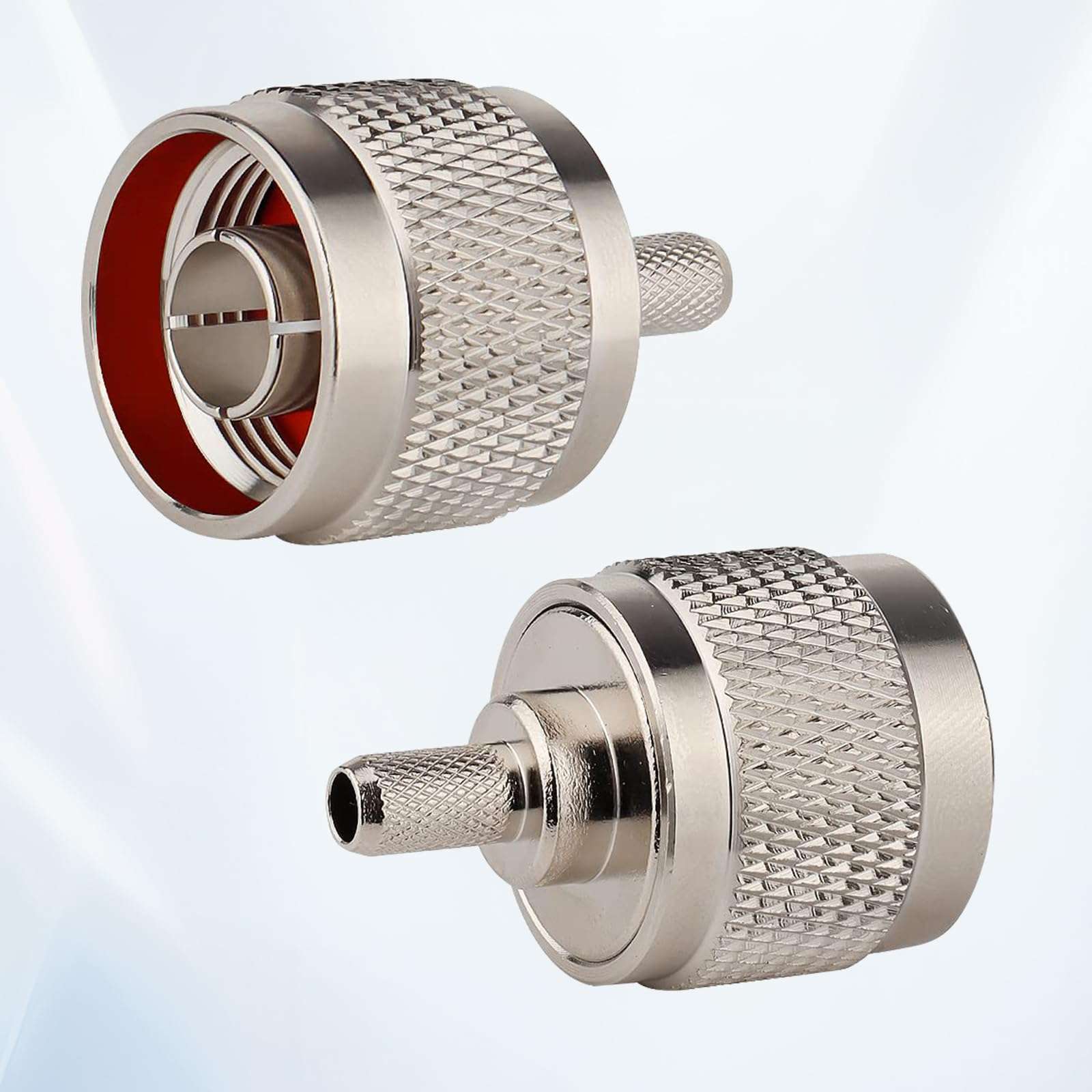 RG58 N Male-Plug Crimp Connector 10PCS – Type N Connector Compatible with RG58, LMR195, RG303, 3D-FB, RG58U, RG400, RG142 Coax Cables 4