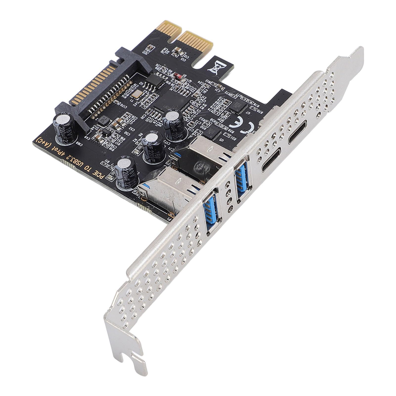 Sanpyl PCIE to USB and Type C Expansion Card 5Gbps Serial ATA Interface Support X1 X4 X8 X16 for Desktop PC, Wide Compatibility with Multiple Systems 6