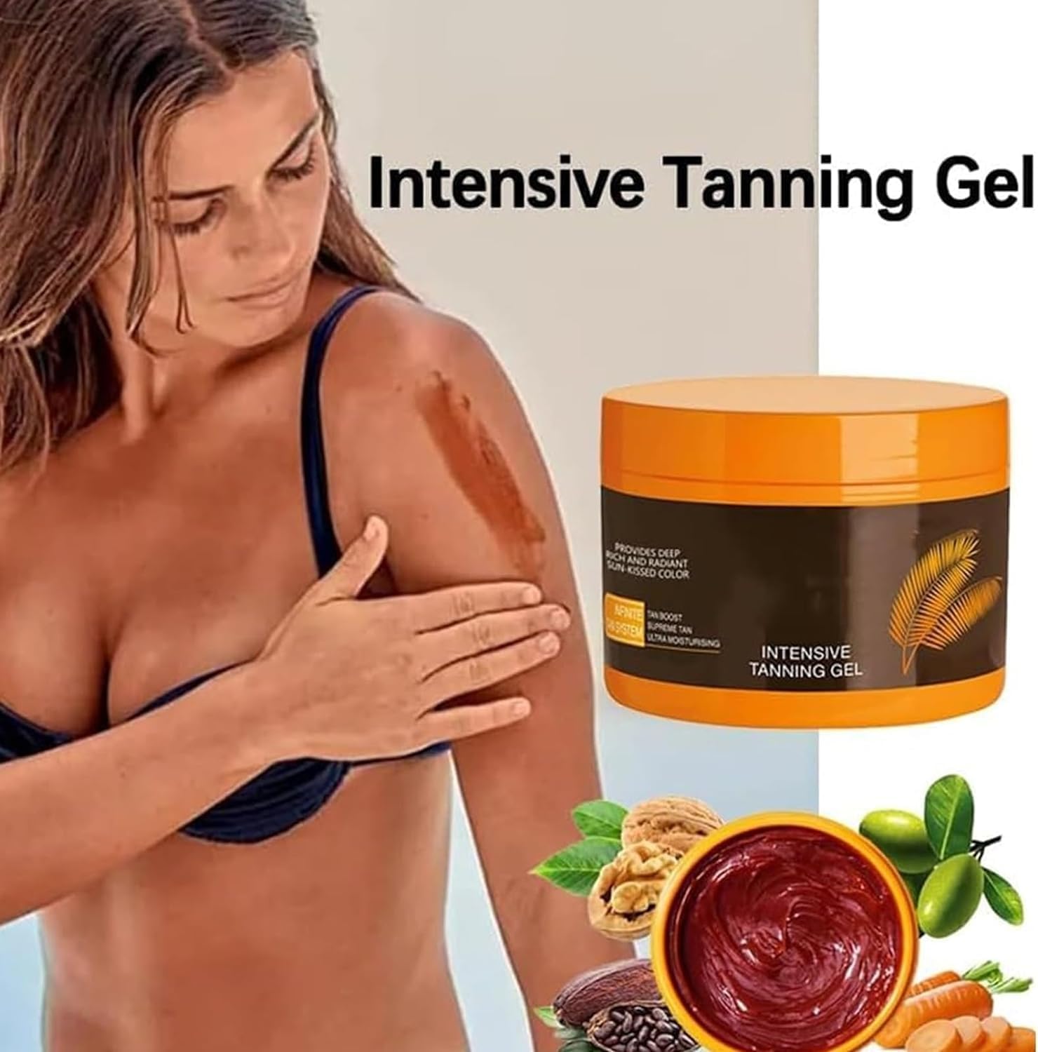 MOYATAVX Luxury Intensive Tanning Gel - Natural Tanning Accelerator Cream Gel - Brown Tanning Gel - for Sunbeds & Outdoor Sun 3