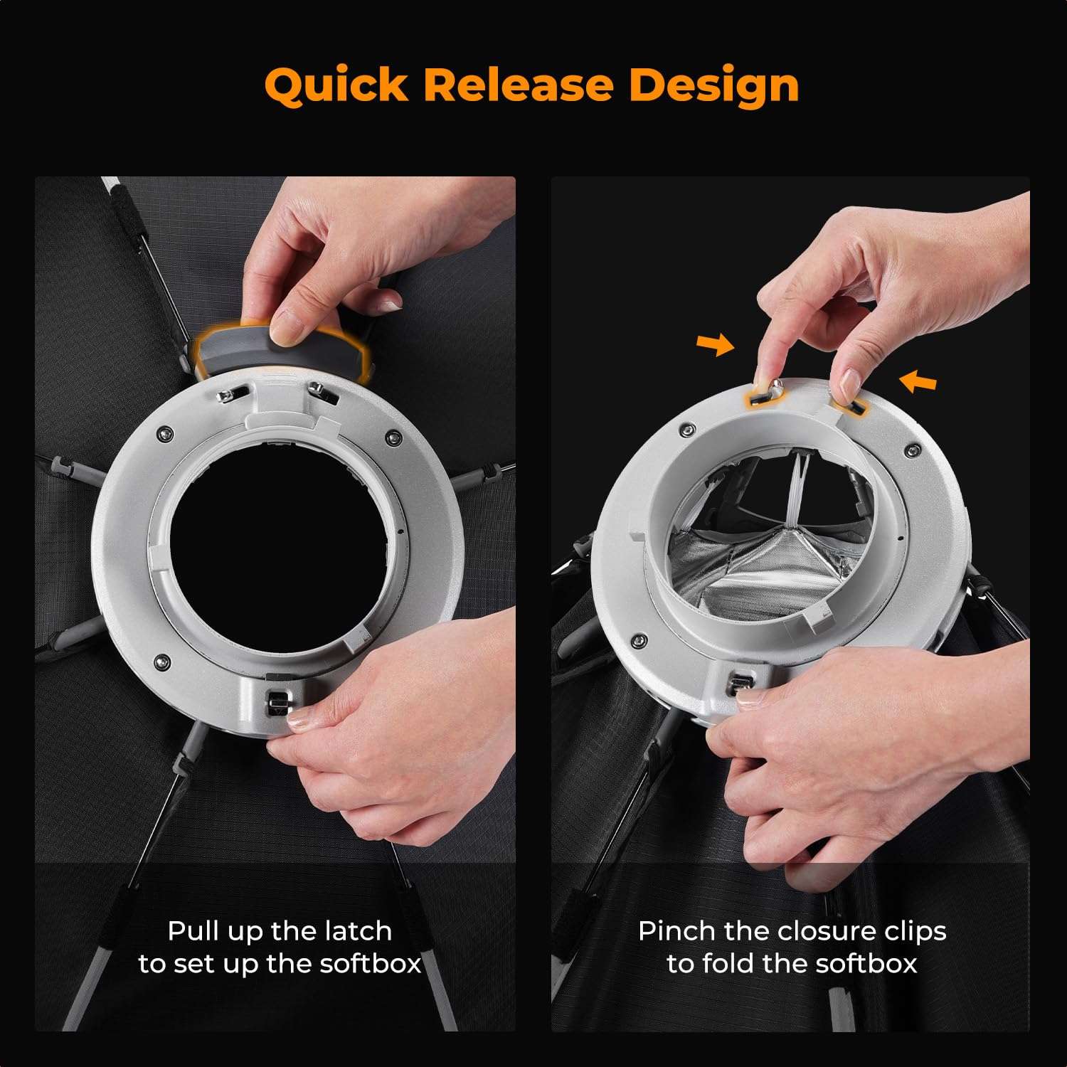 K&F CONCEPT Octagonal Softbox, 65cm/25.6in Quick Release Softbox with Bowens Mount, Carrying Bag, for Photography, Studio Portrait Shooting 3